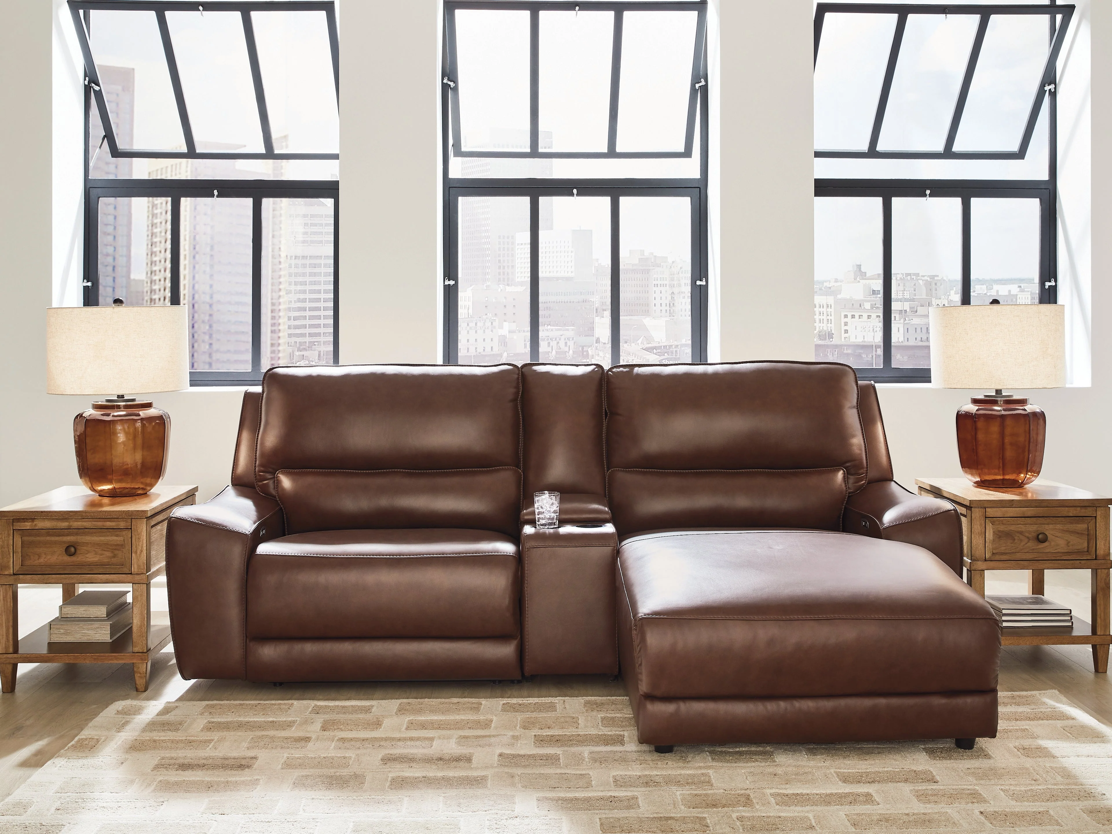 DeepWakes Leather Sectional (Online Special Price)