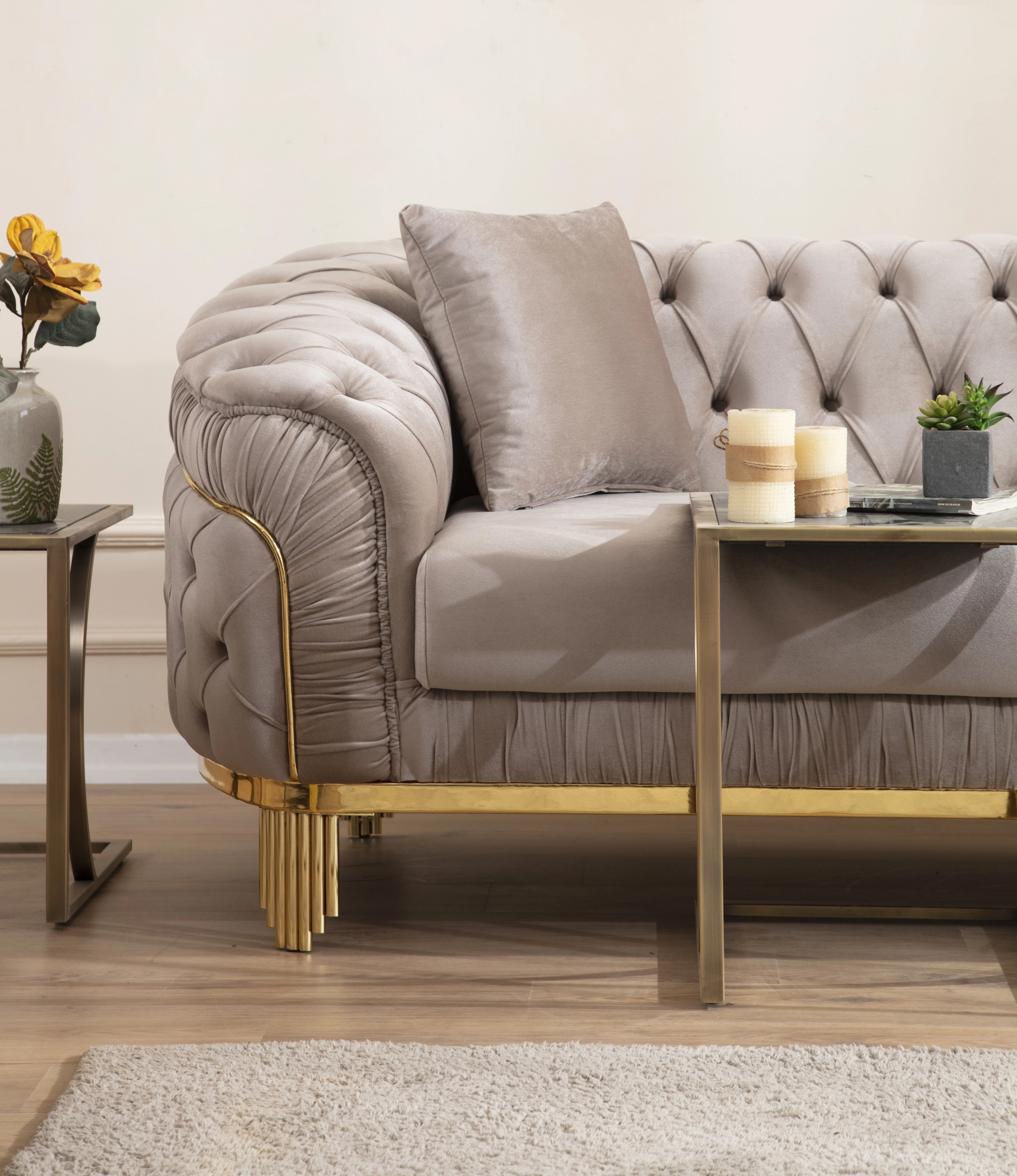 Delfi Taupe Sofa - Image 5