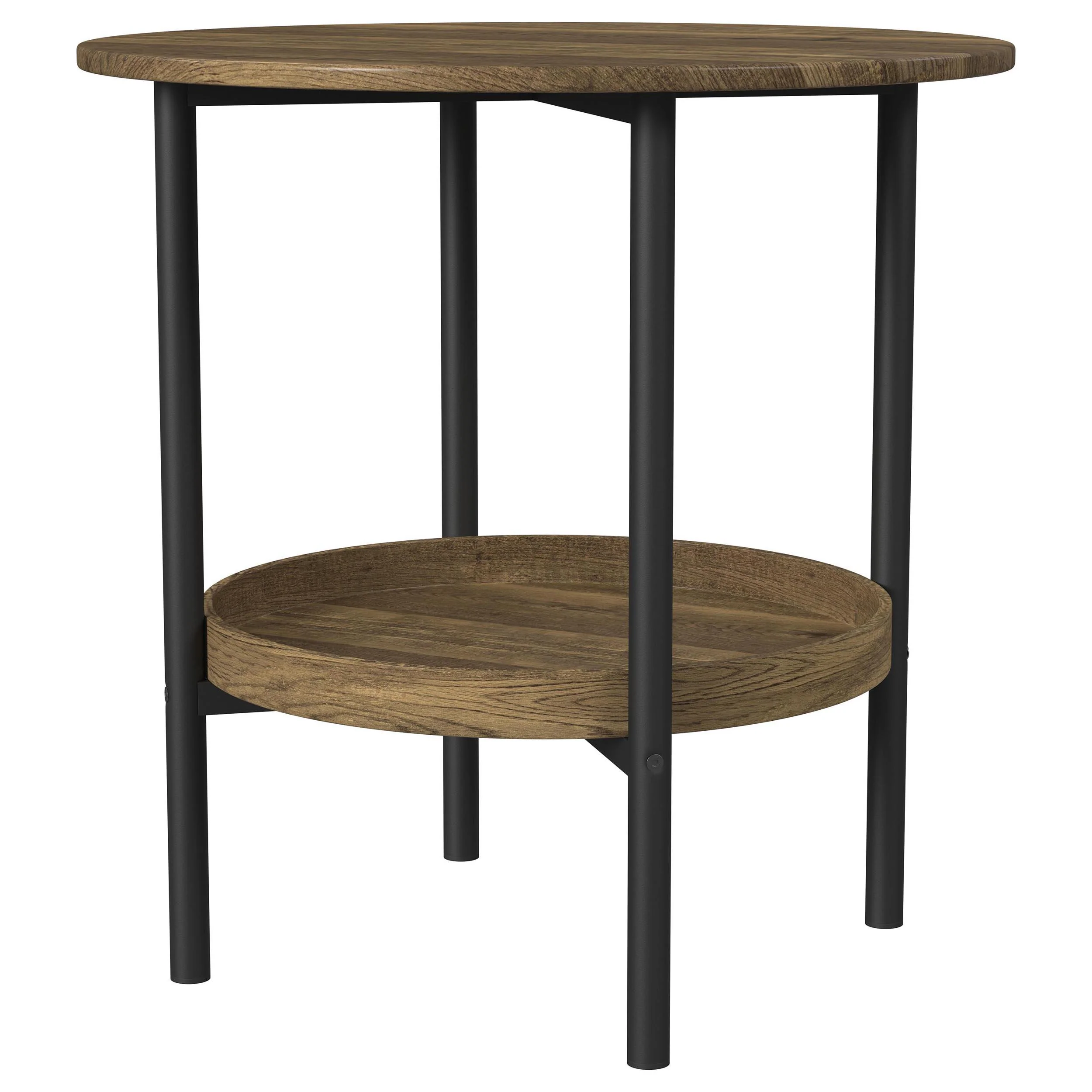 Delfin Brown 2-piece Round Coffee and End Table Set - Image 5