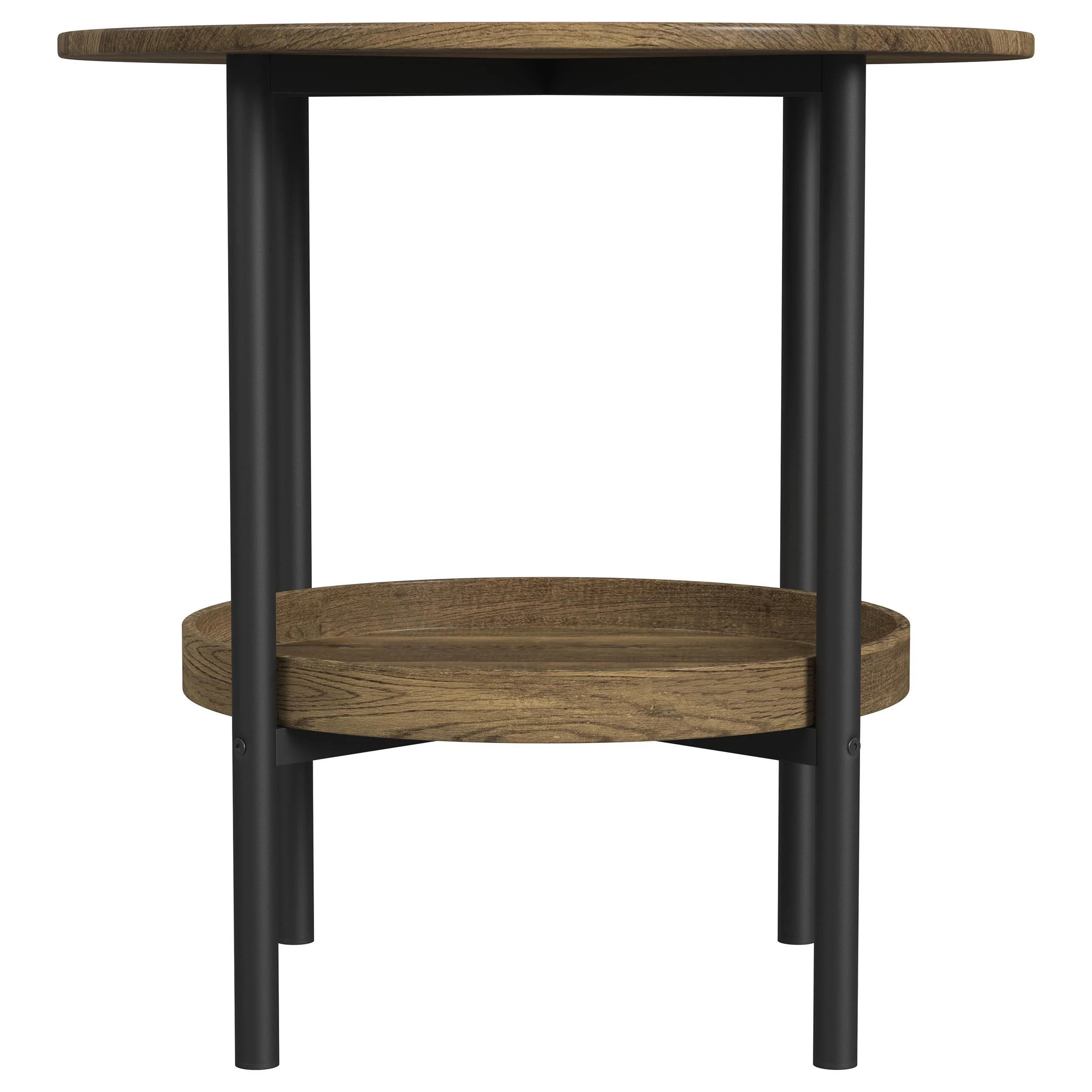 Delfin Brown 3-piece Round Coffee and End Table Set - Image 4