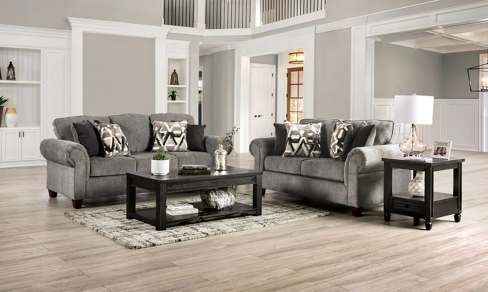 Delgada Graphite Loveseat - Image 8