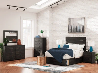 Delmorta Dark Gray 22" 2 Drawer Charging Nightstand (Online Special Price) - Image 11