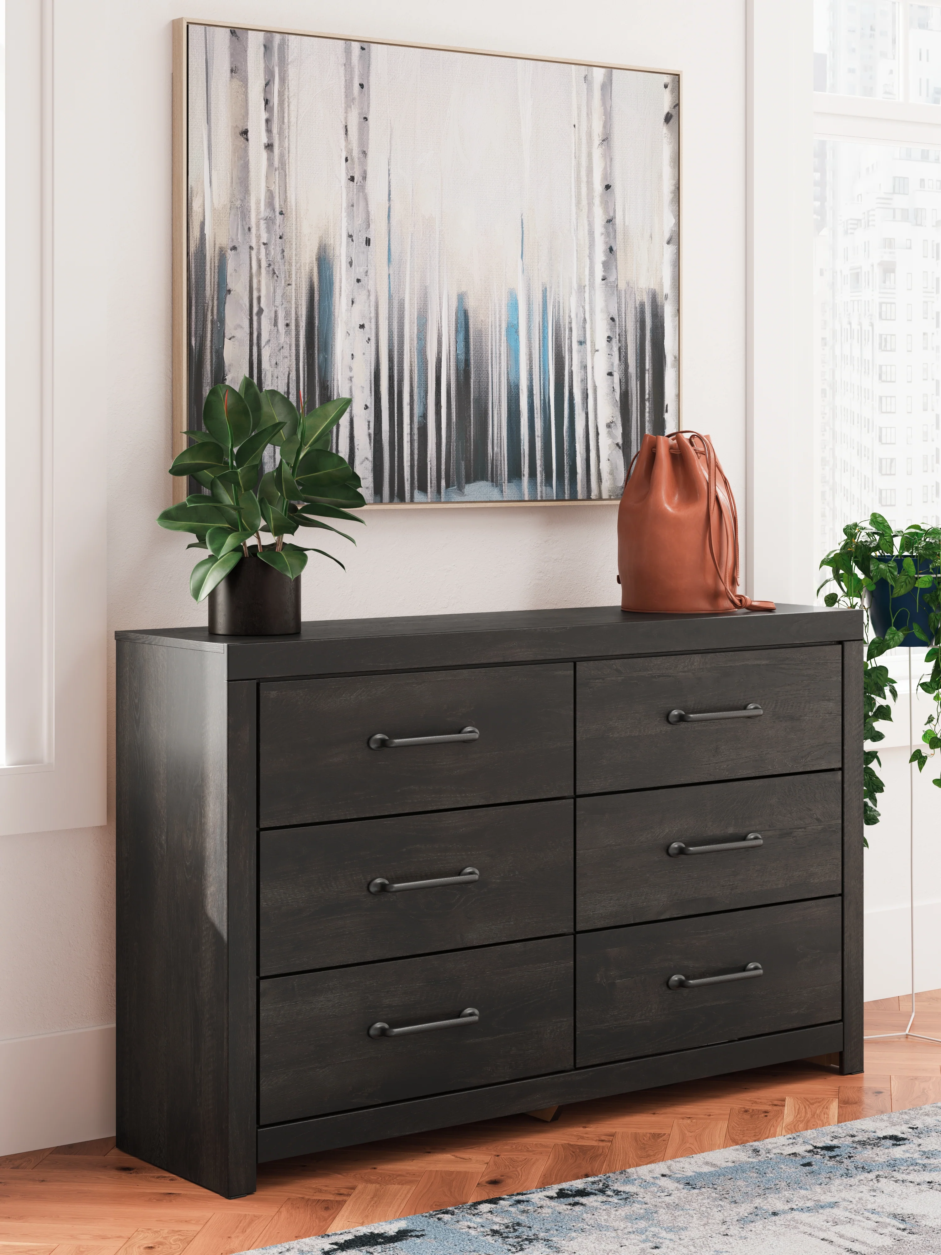 Delmorta Dark Gray Dresser - Image 2
