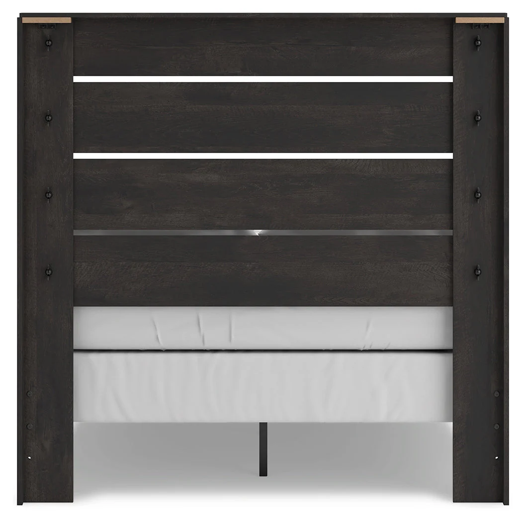 Delmorta Dark Gray Full Panel Bed (Online Special Price) - Image 7