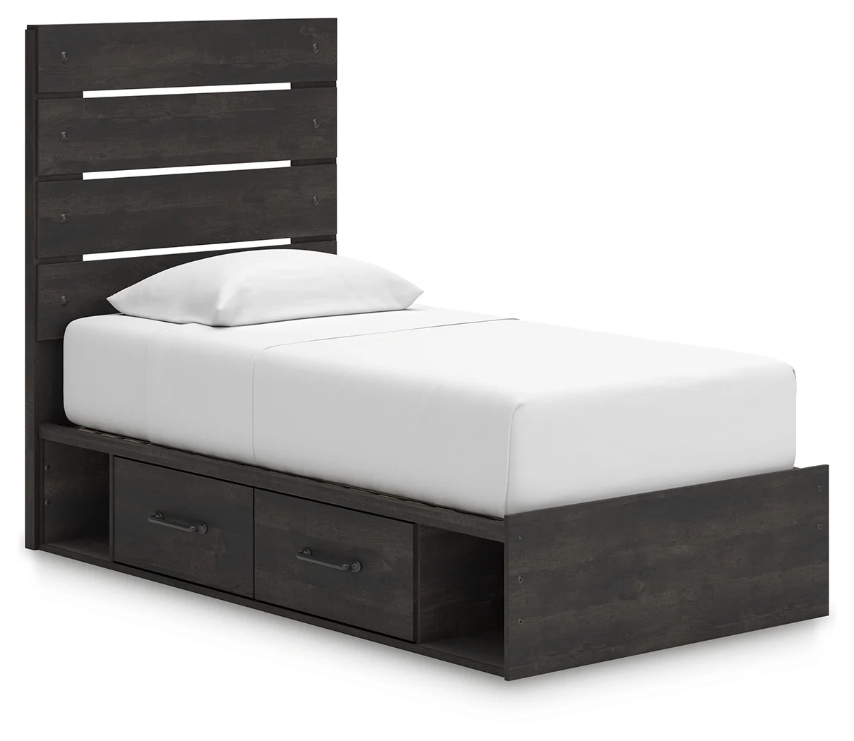 Delmorta Dark Gray Twin Panel Youth Bed w/Storage - Image 5
