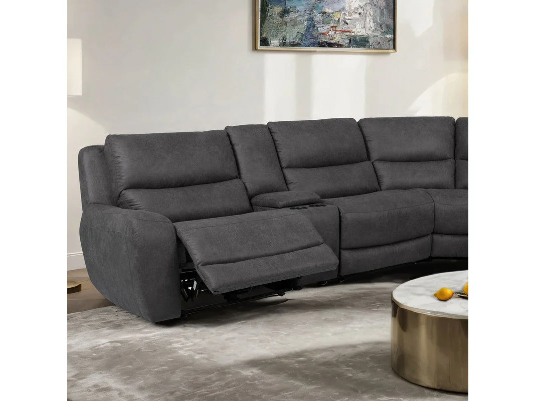 Demetrius Granite Gray Power Sectional