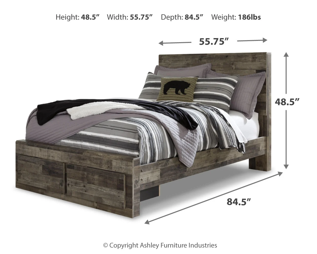 Derekson Multi Gray Full Storage Bed, Dresser and Nightstand (Online Special Price) - Image 4