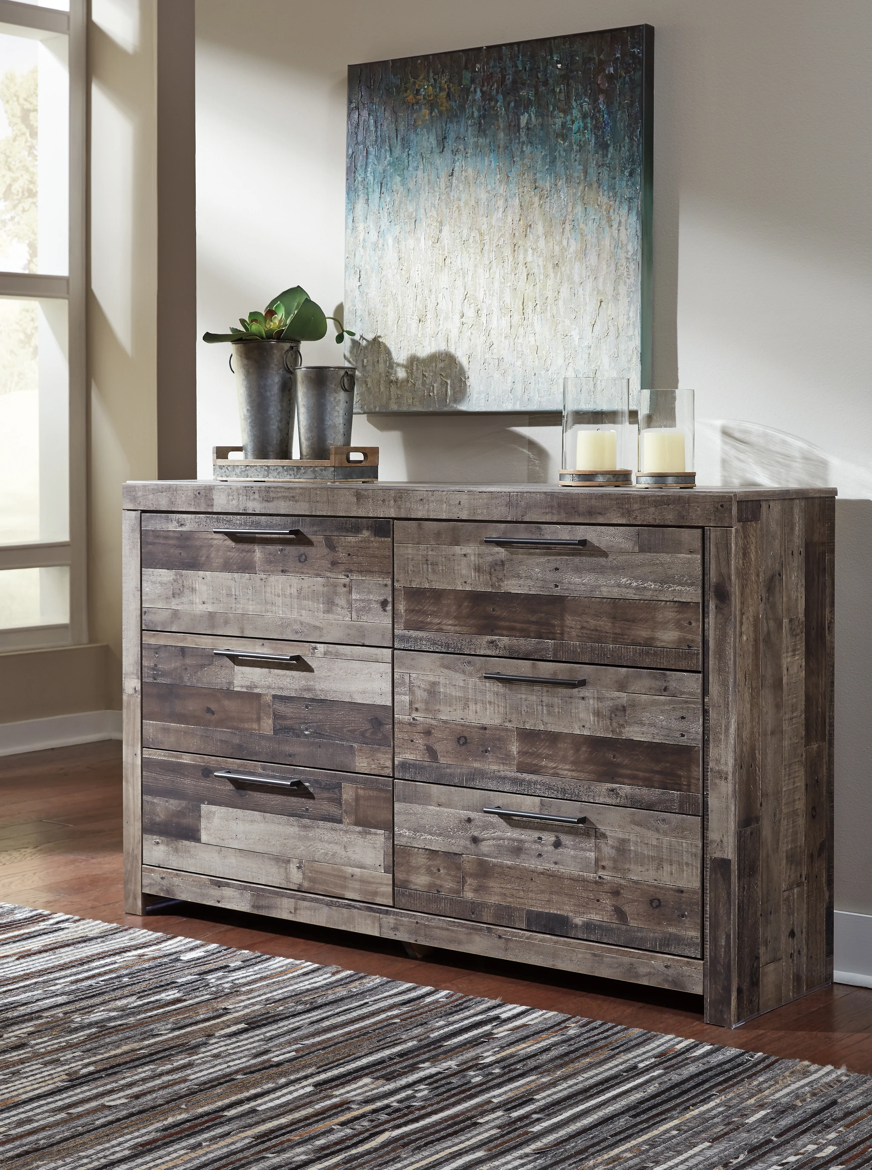 Derekson Multi Gray Full Storage Bed, Dresser and Nightstand (Online Special Price) - Image 8