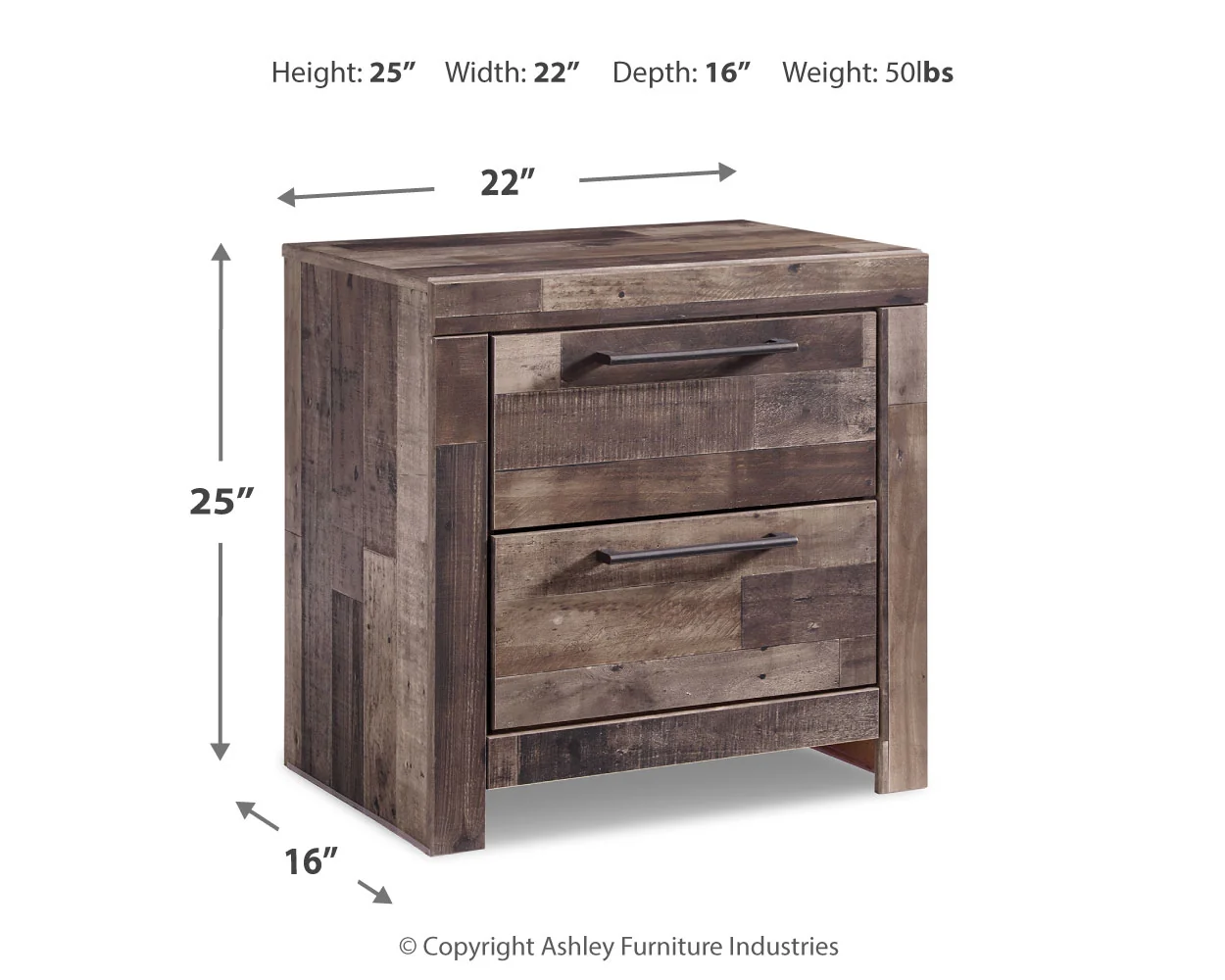 Derekson Multi Gray Full Storage Bed, Dresser and Nightstand - Image 6