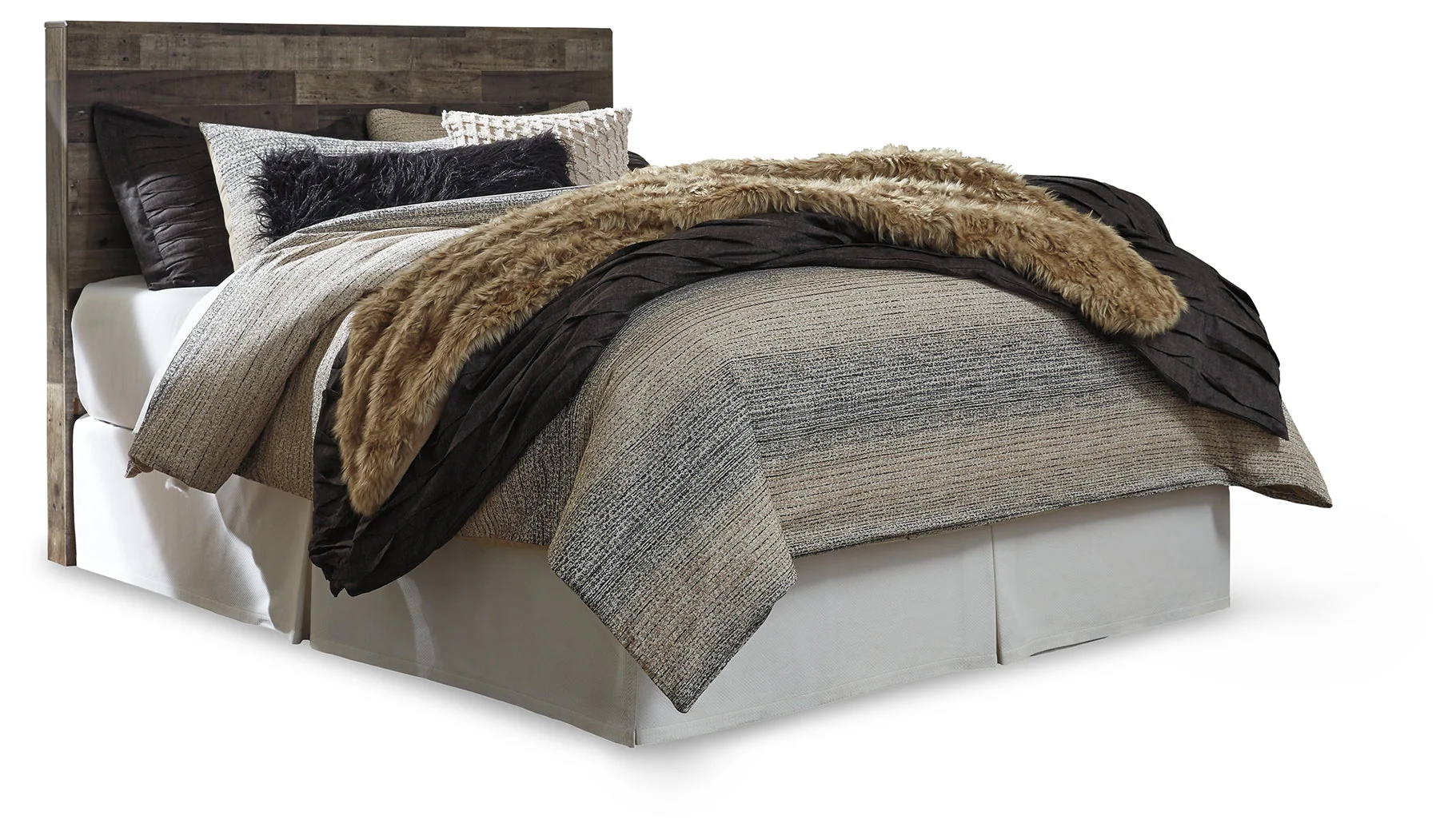 Derekson Multi Gray Queen Panel Bedroom Set with Dresser, Mirror and Nightstand (Online Special Price) - Image 5