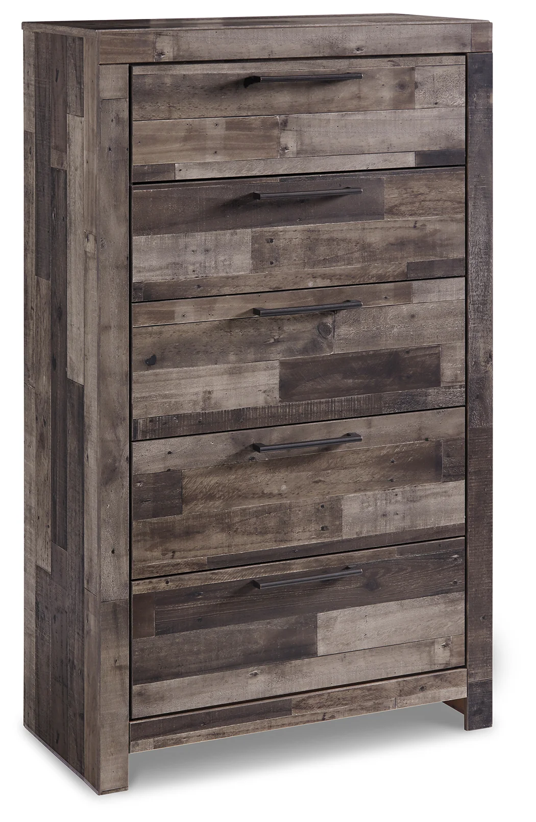 Derekson Multi Gray Queen Panel Storage Bedroom Set with Dresser, Chest and Nightstand - Image 3