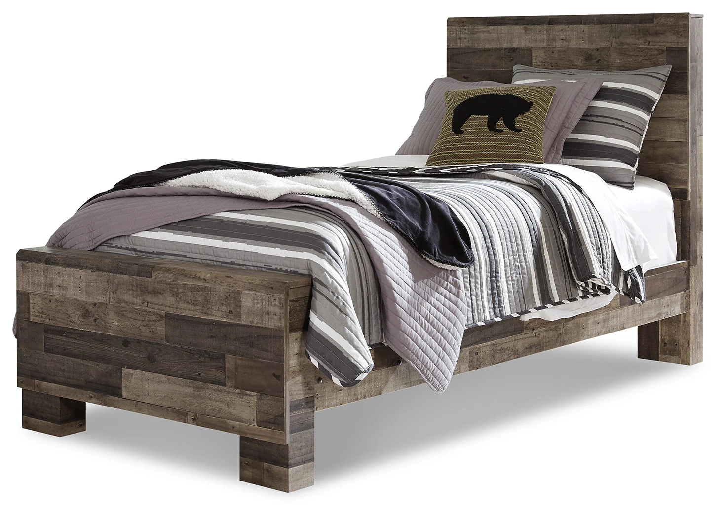 Derekson Multi Gray Twin Panel Bedroom Set with Chest (Online Special Price) - Image 3