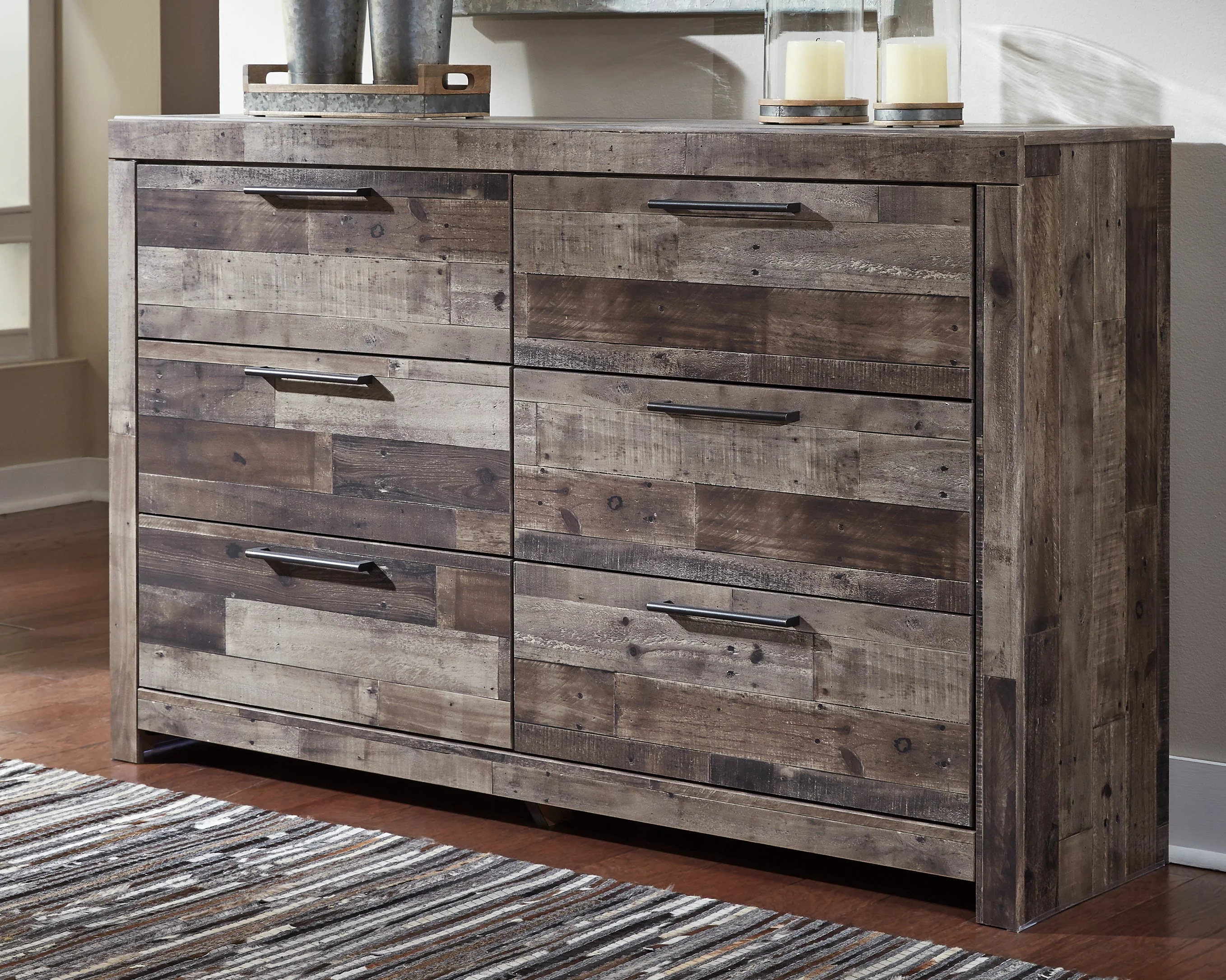 Derekson Multi Gray Twin Panel Bedroom Set with Dresser (Online Special Price) - Image 6