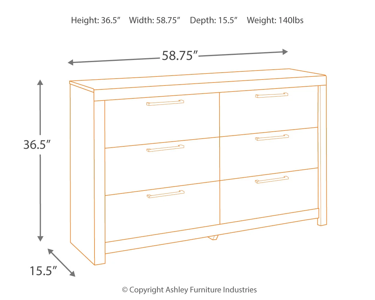 Derekson Multi Gray Twin Panel Bedroom Set with Dresser - Image 4