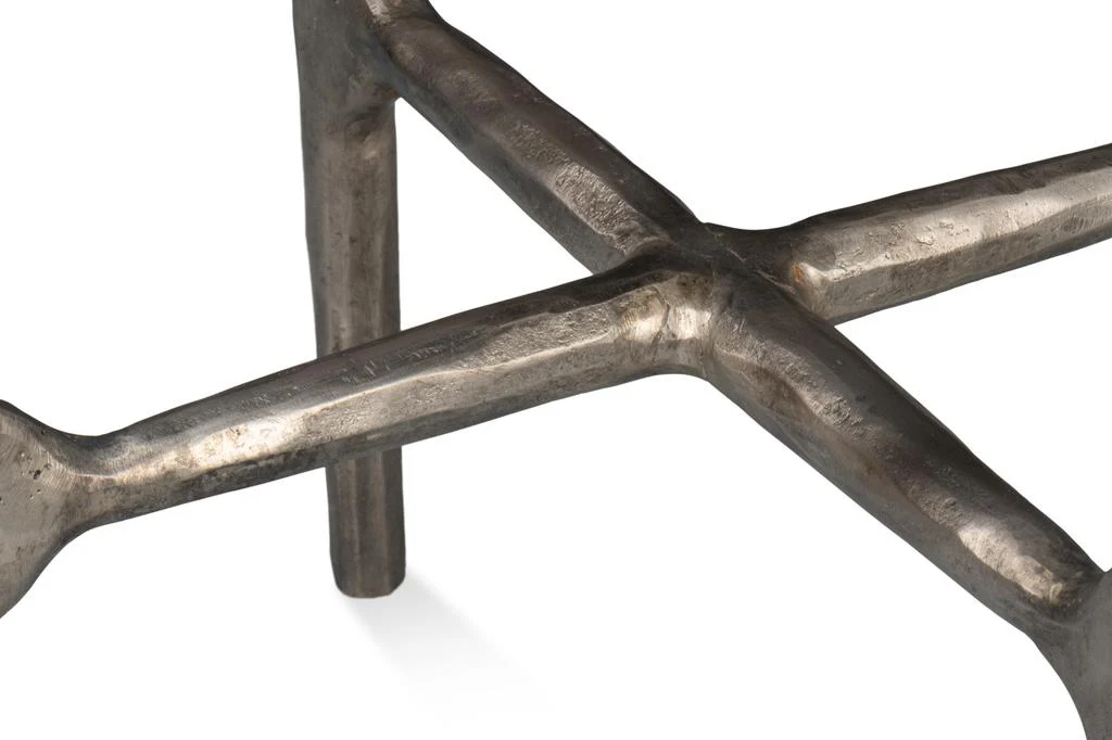 Derrick Black Iron End Table With Marble Top - Image 6