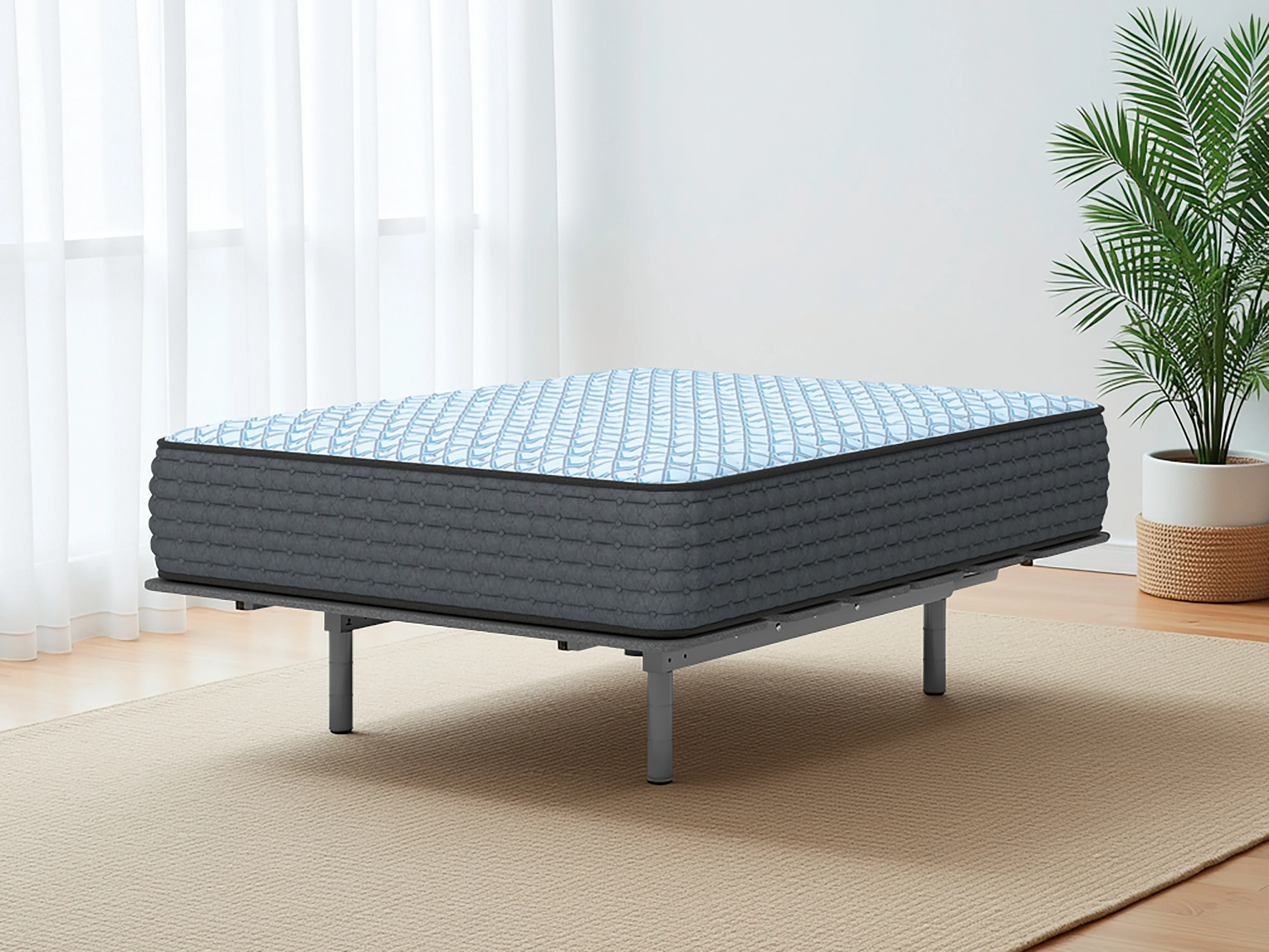Destin Cove Firm Blue Hybrid Twin Mattress (Online Special Price)