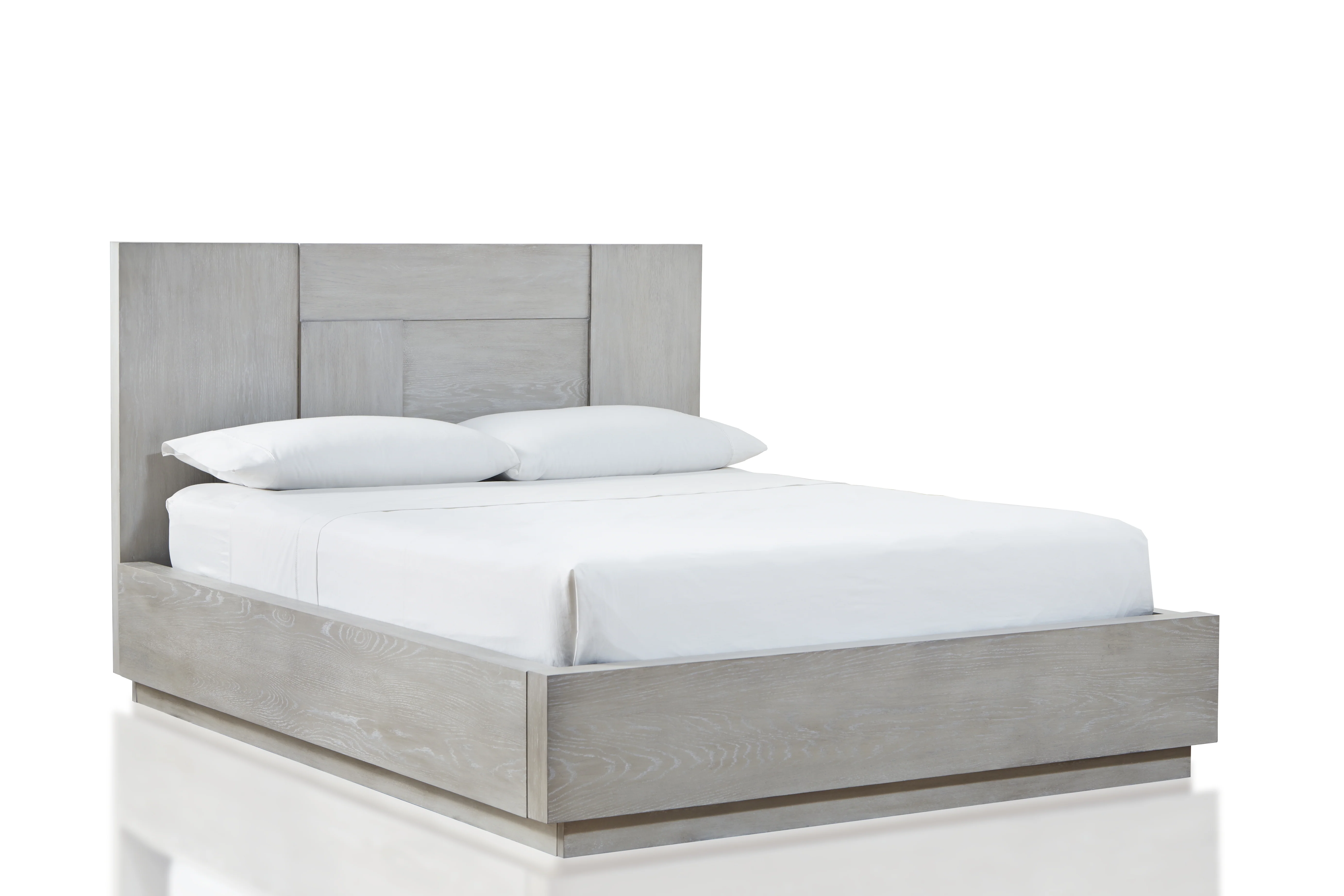 Destination Wood California King Panel Bed in Cotton Grey - Image 3