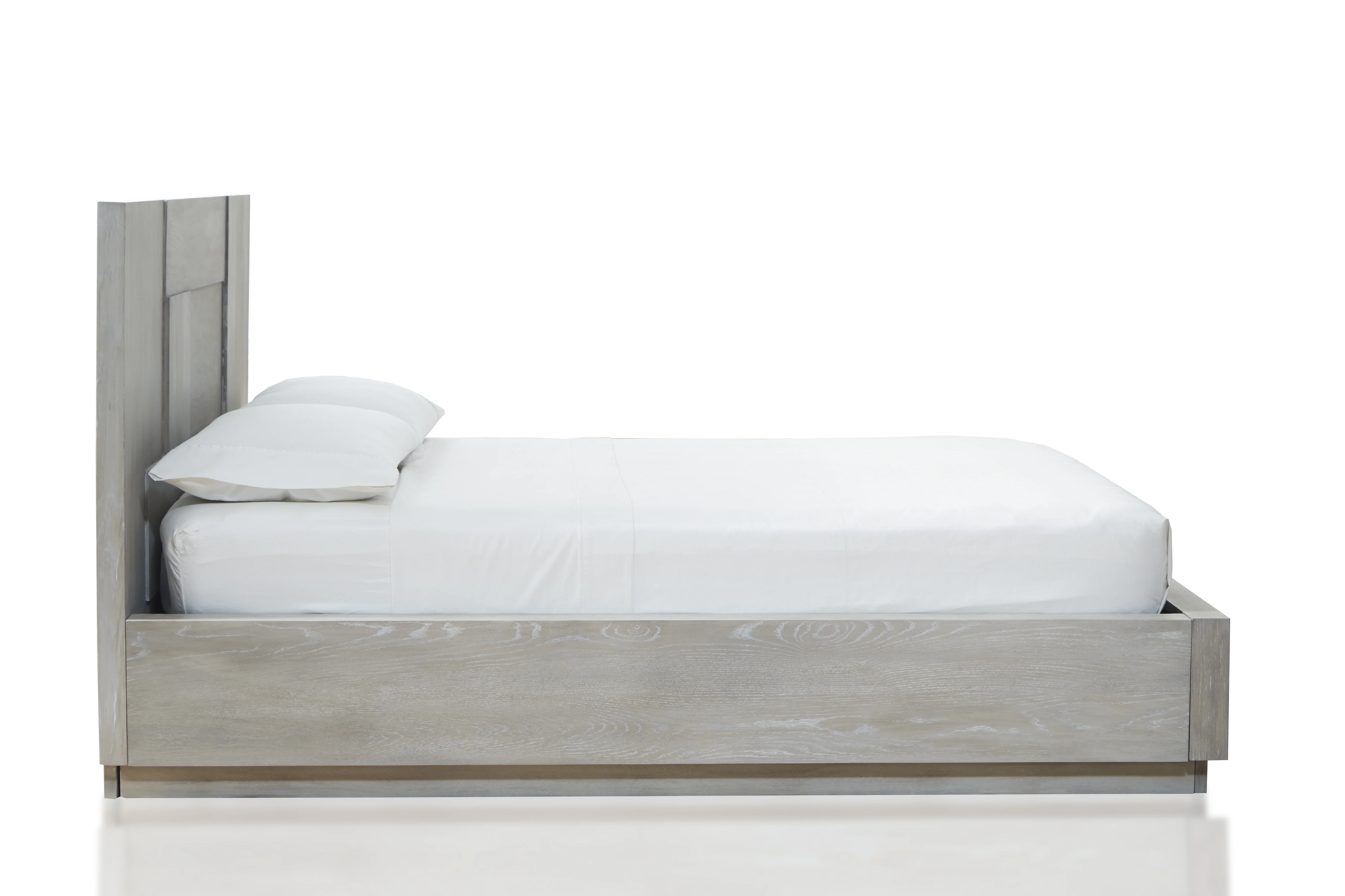 Destination Wood Eastern King Panel Bed in Cotton Grey - Image 5