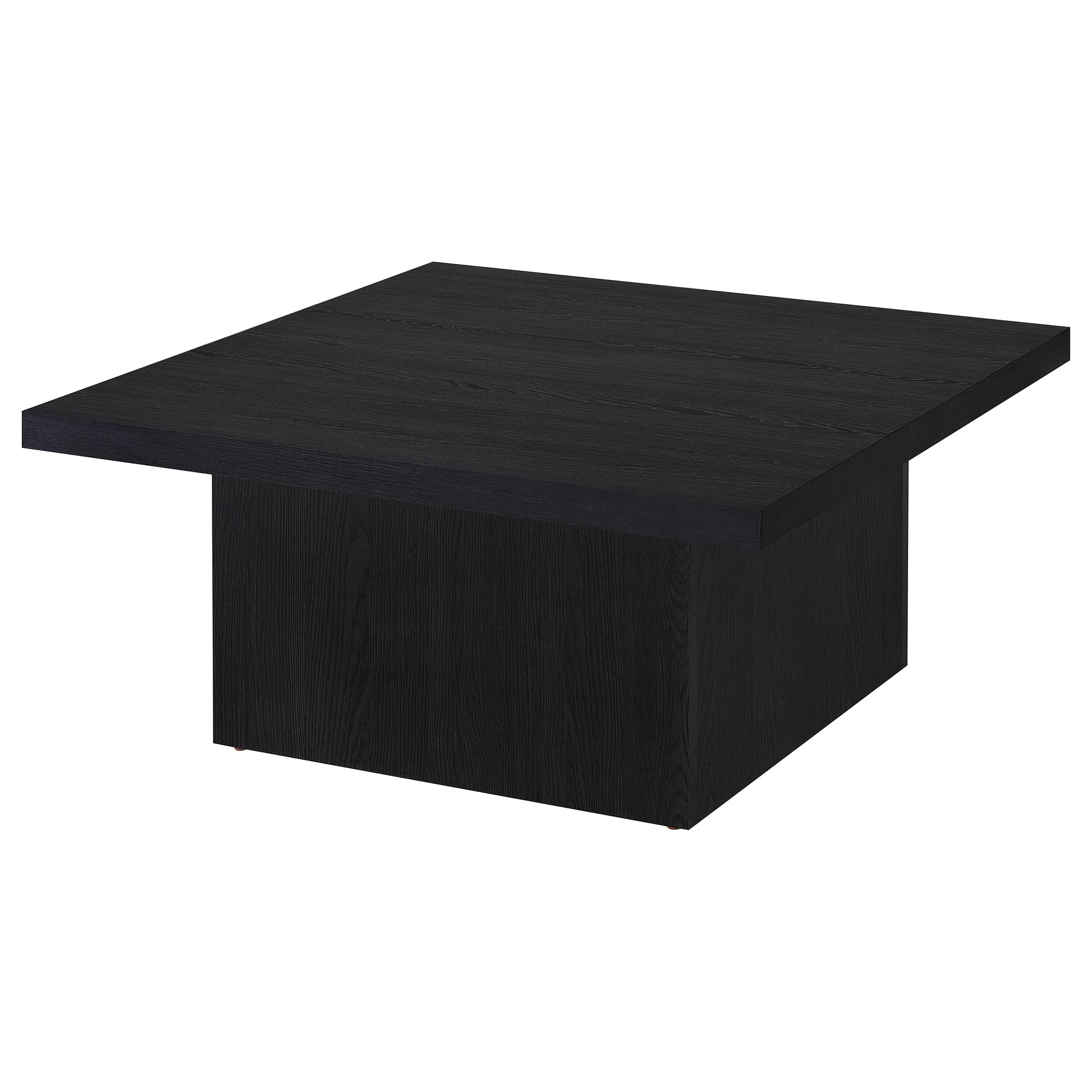 Devar Black 2-piece Square Cocktail Coffee End Table Set - Image 10