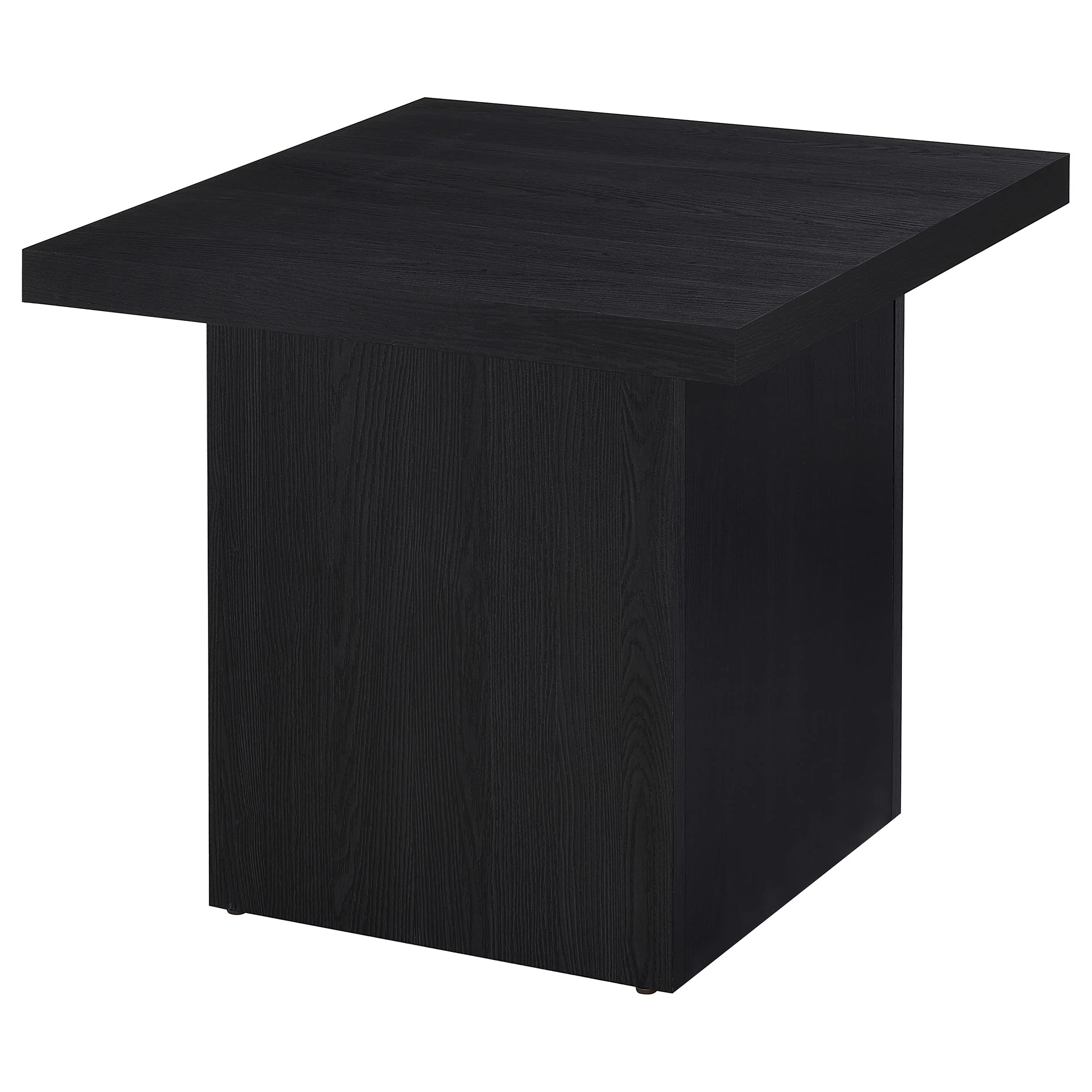 Devar Black 2-piece Square Cocktail Coffee End Table Set - Image 4
