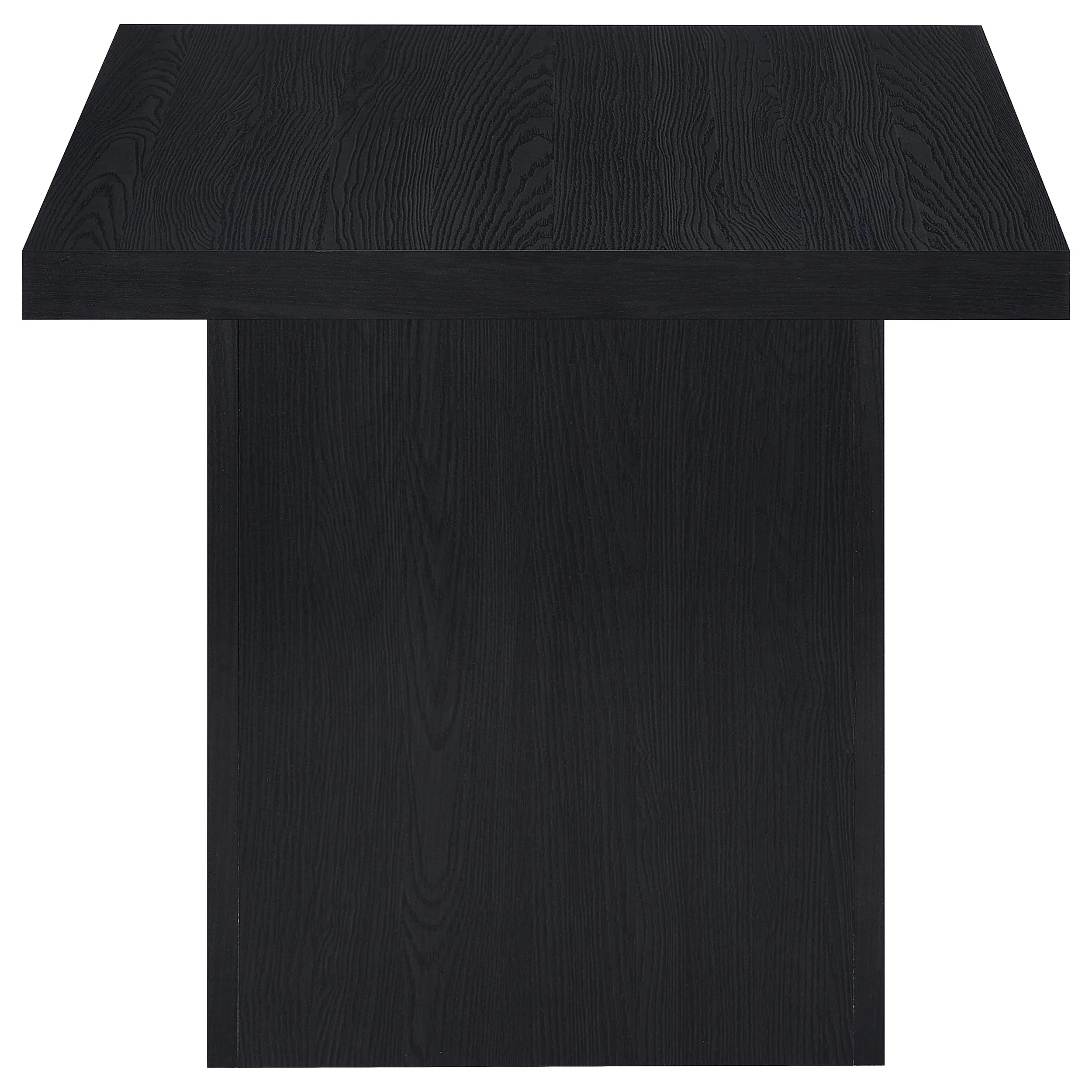 Devar Black 2-piece Square Cocktail Coffee End Table Set - Image 7