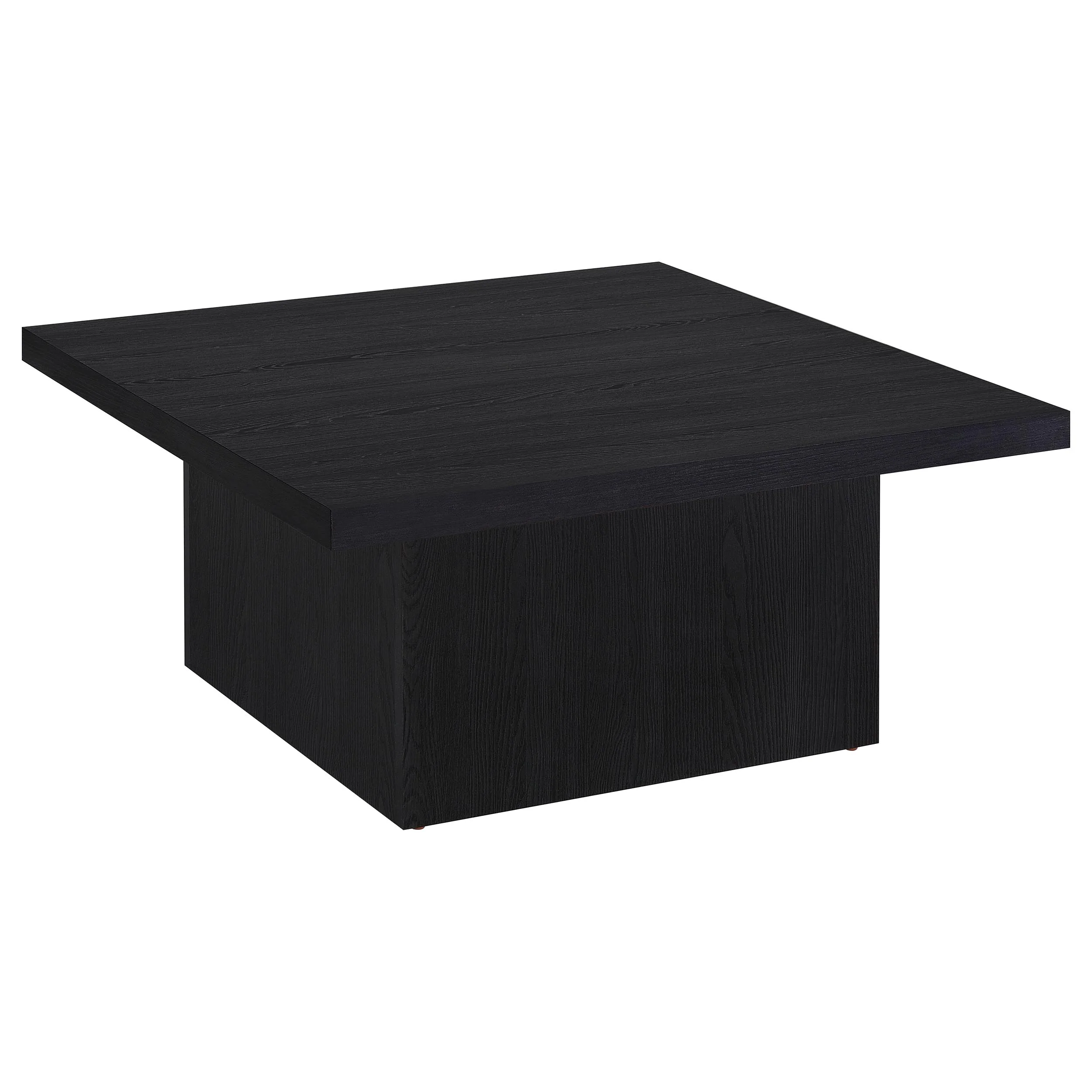 Devar Black 2-piece Square Cocktail Coffee End Table Set - Image 8