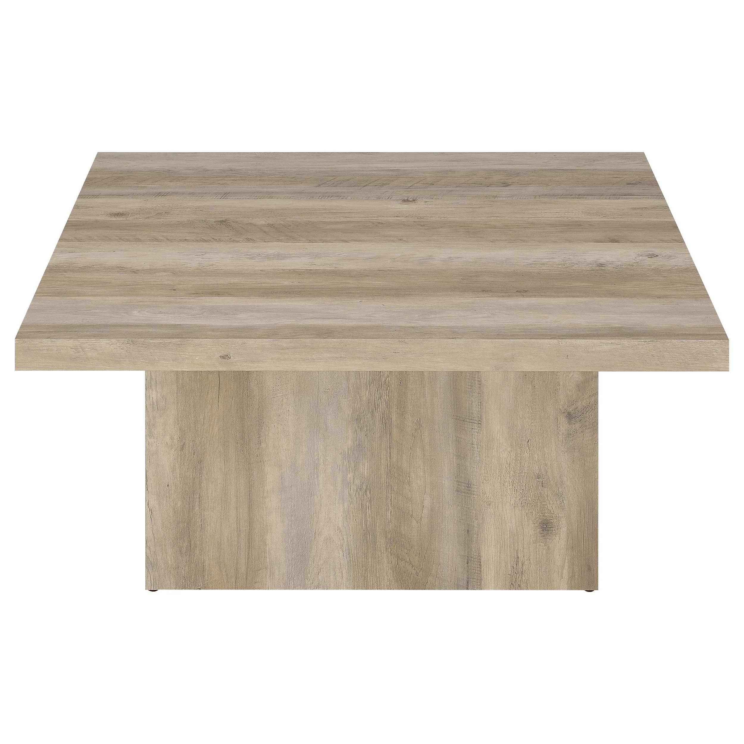 Devar Distressed Pine Square Engineered Wood Coffee Table - Image 3