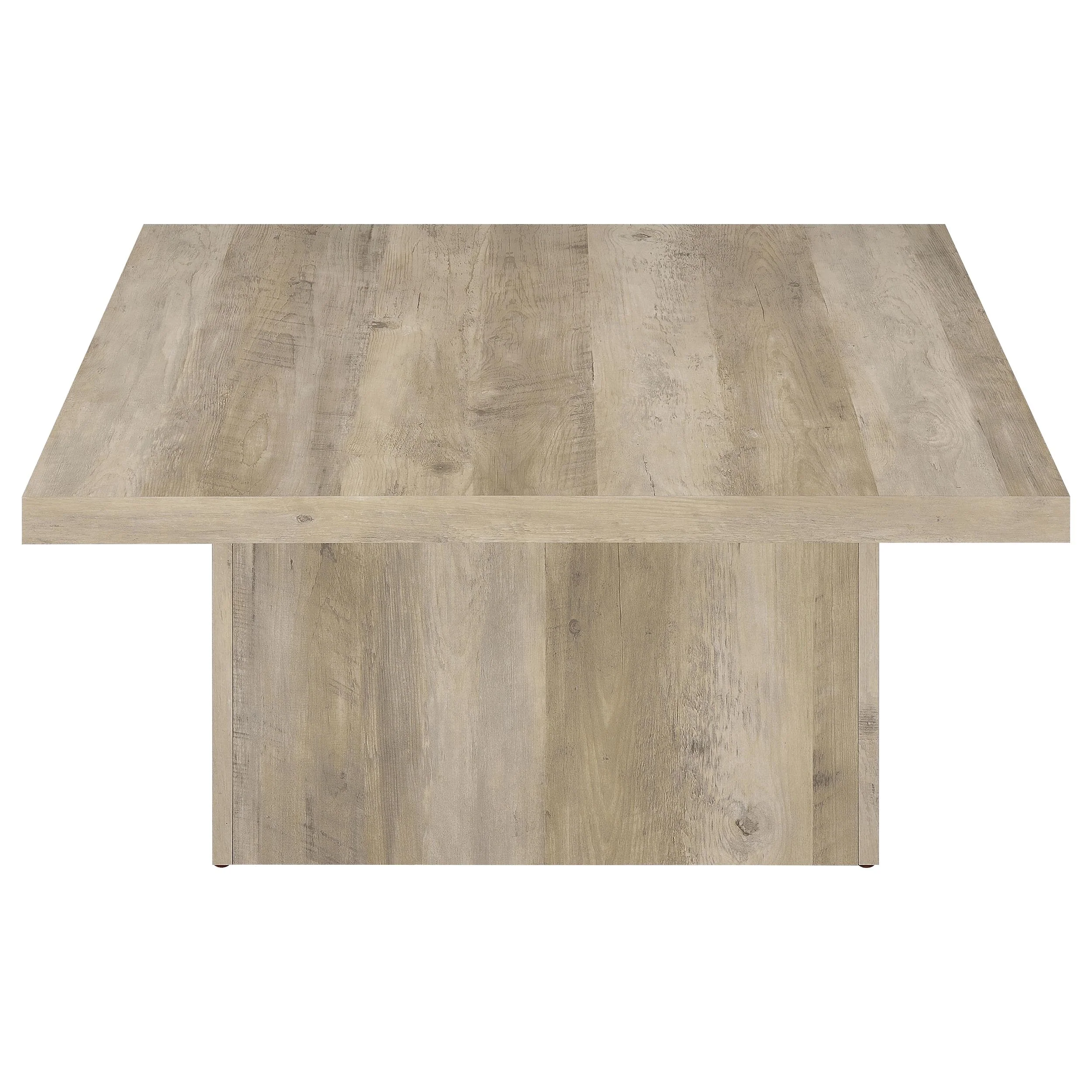 Devar Distressed Pine Square Engineered Wood Coffee Table - Image 5