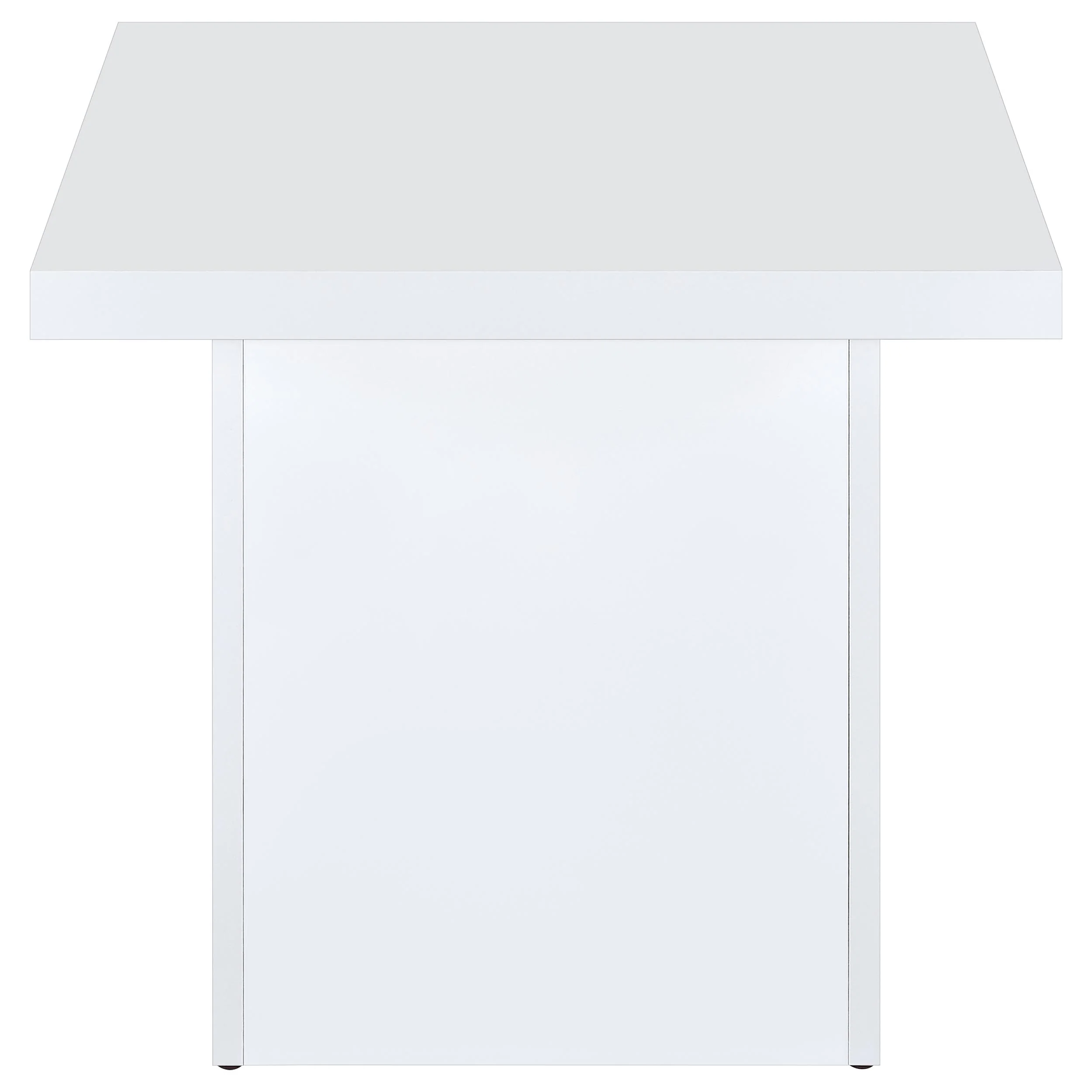 Devar White High Gloss 2-piece Square Coffee End Table Set - Image 6