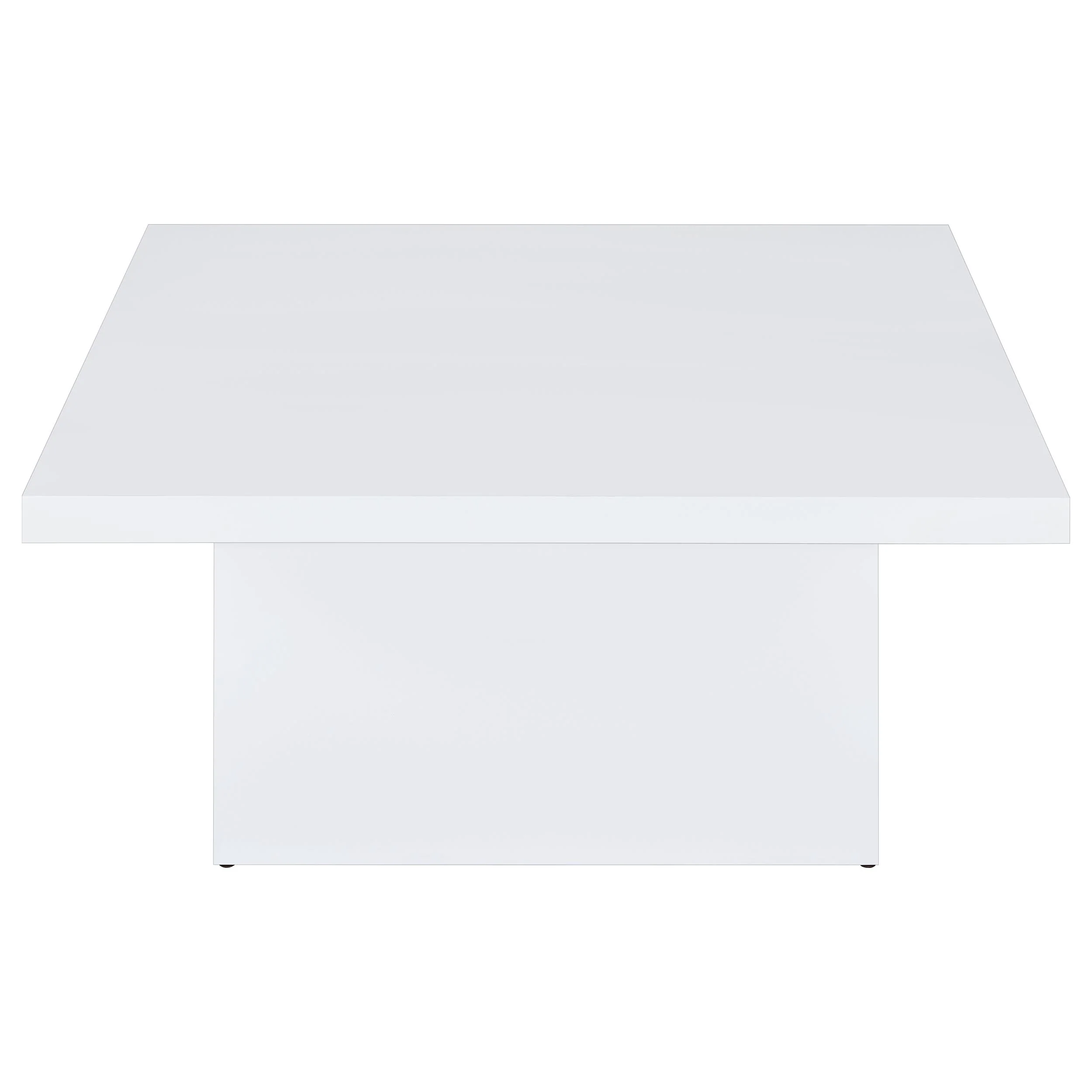 Devar White High Gloss Square Engineered Wood Coffee Table - Image 3