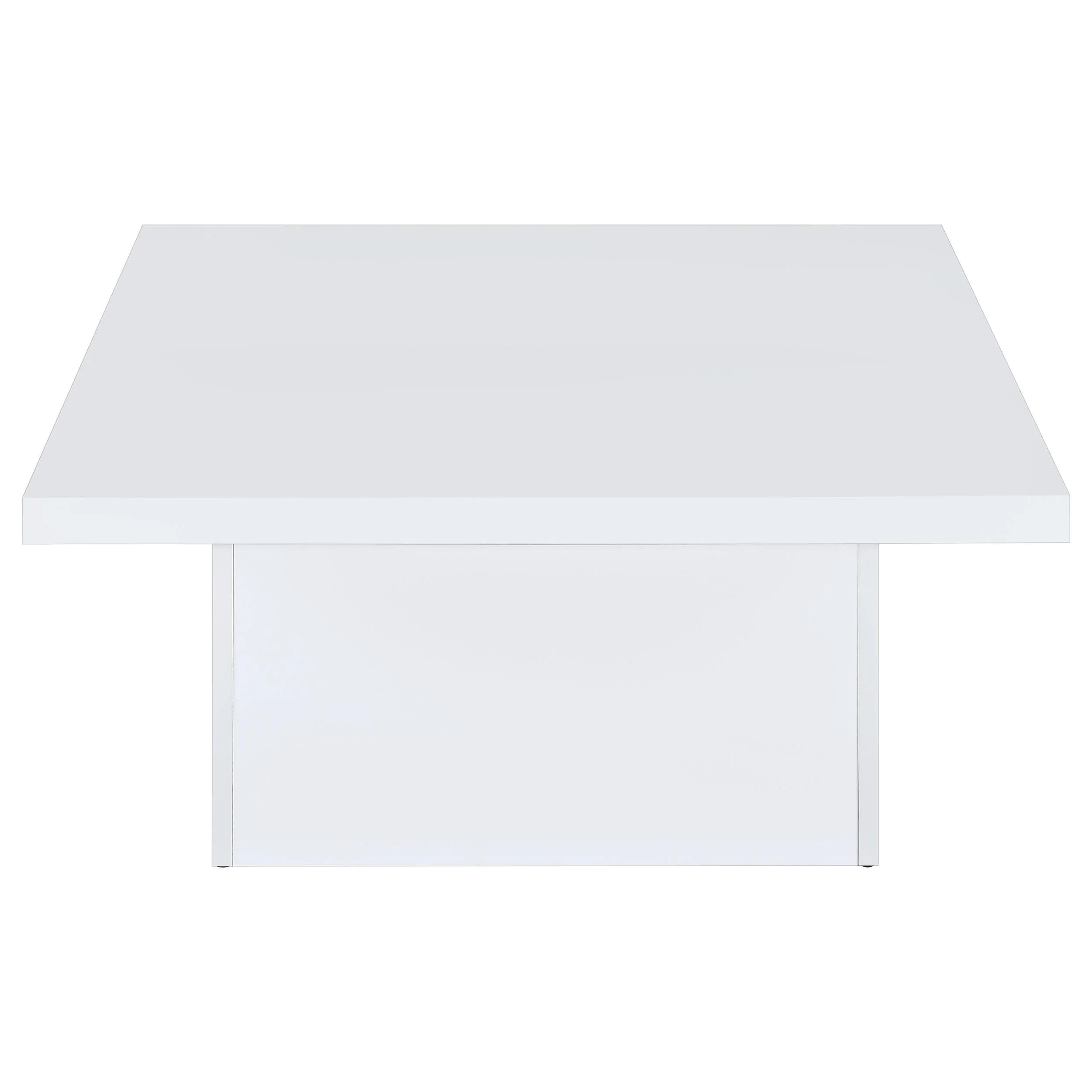 Devar White High Gloss Square Engineered Wood Coffee Table - Image 5