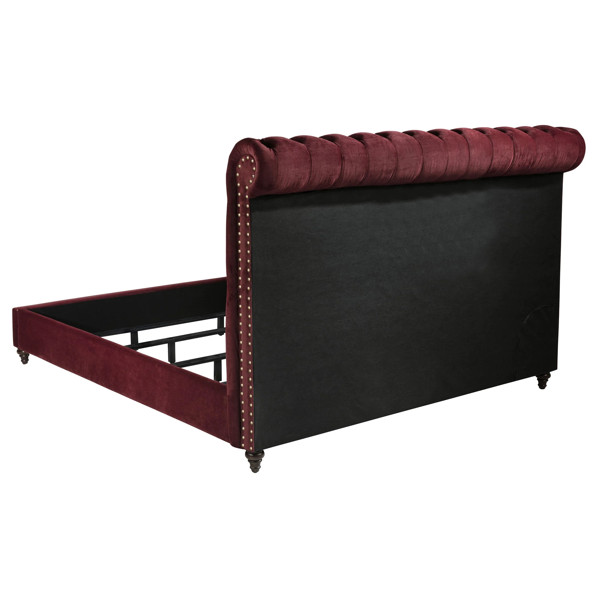 Devon Red and Dark Oak 5-piece California King Bedroom Set - Image 4