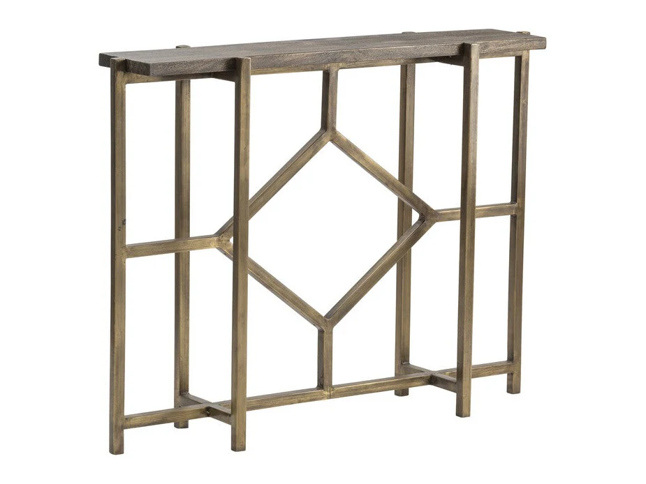 Diamond Gold/Brown Console Table
