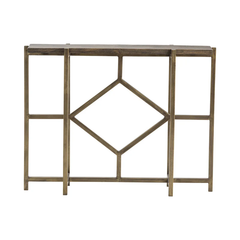 Diamond Gold/Brown Console Table - Image 3