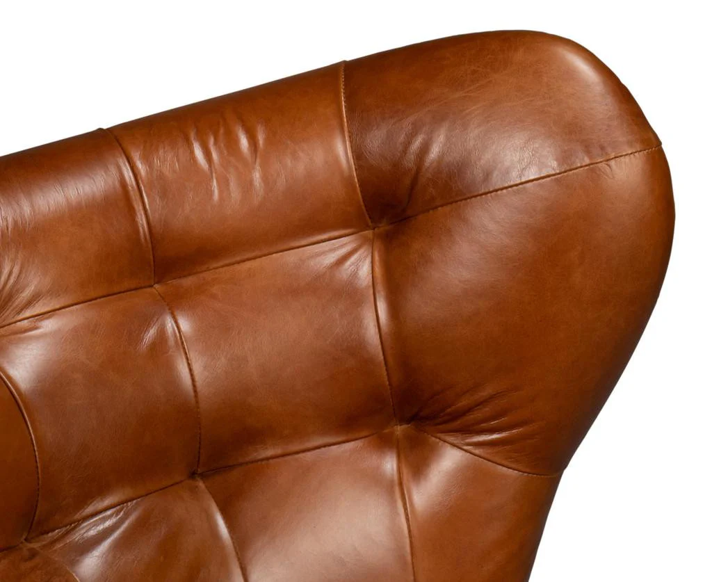 Diddy Brown Leather Chair - Image 6