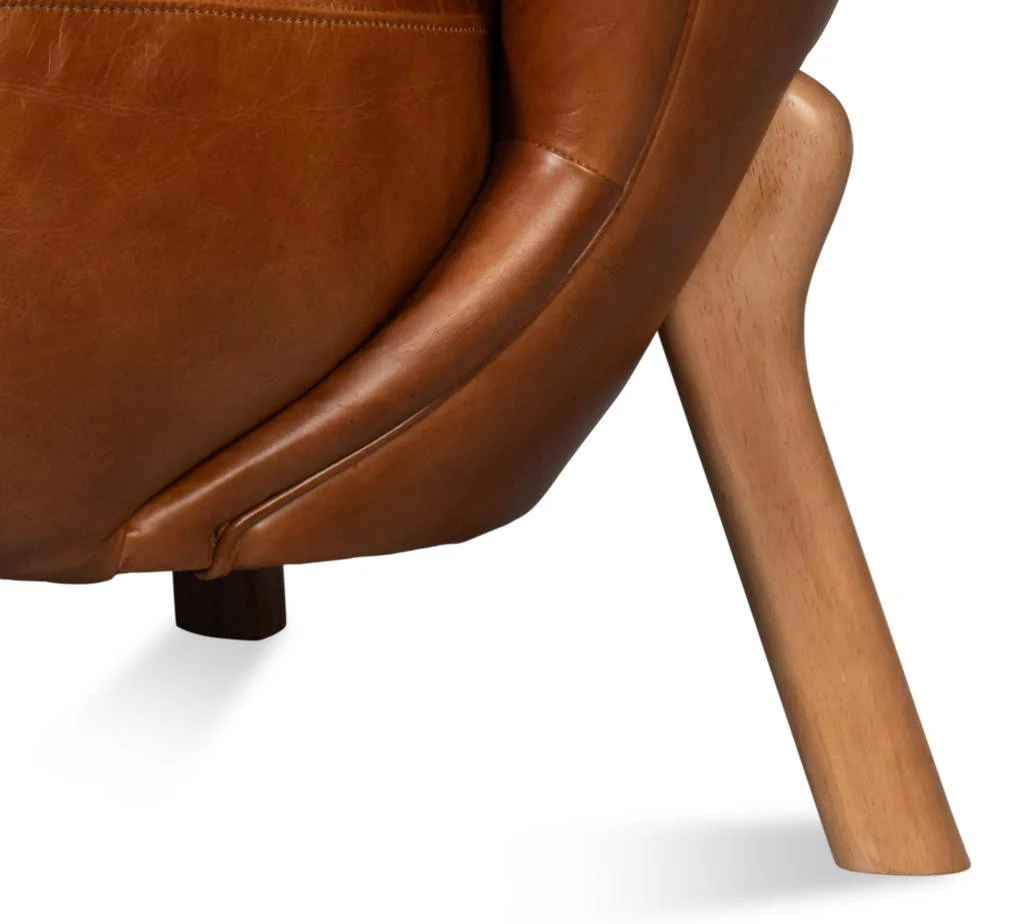 Diddy Brown Leather Chair - Image 9