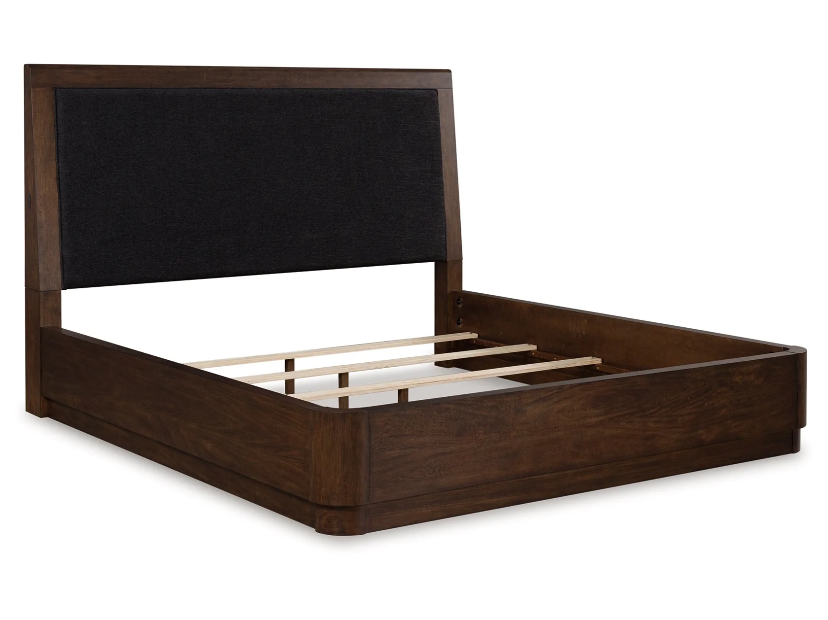 Dilenno Dark Brown California King Upholstered Panel Bed - Image 2
