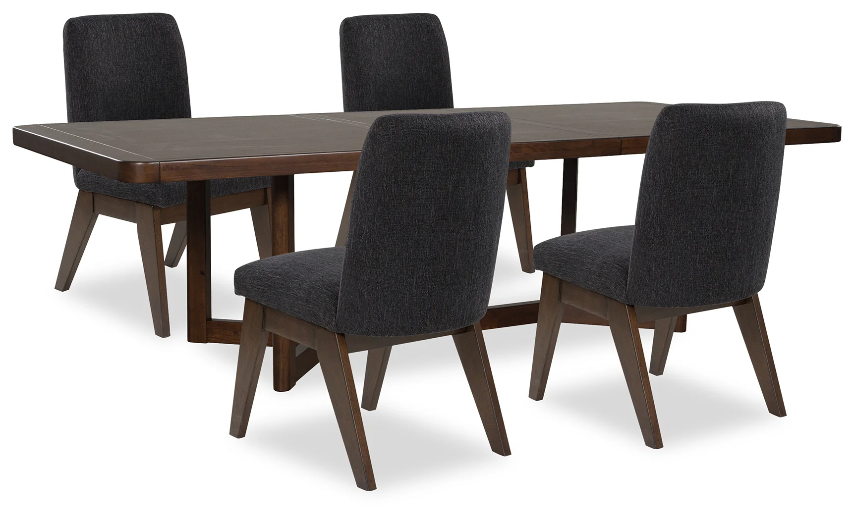 Dilenno Dark Brown Extension Dining Table and 4 Chairs - Image 2