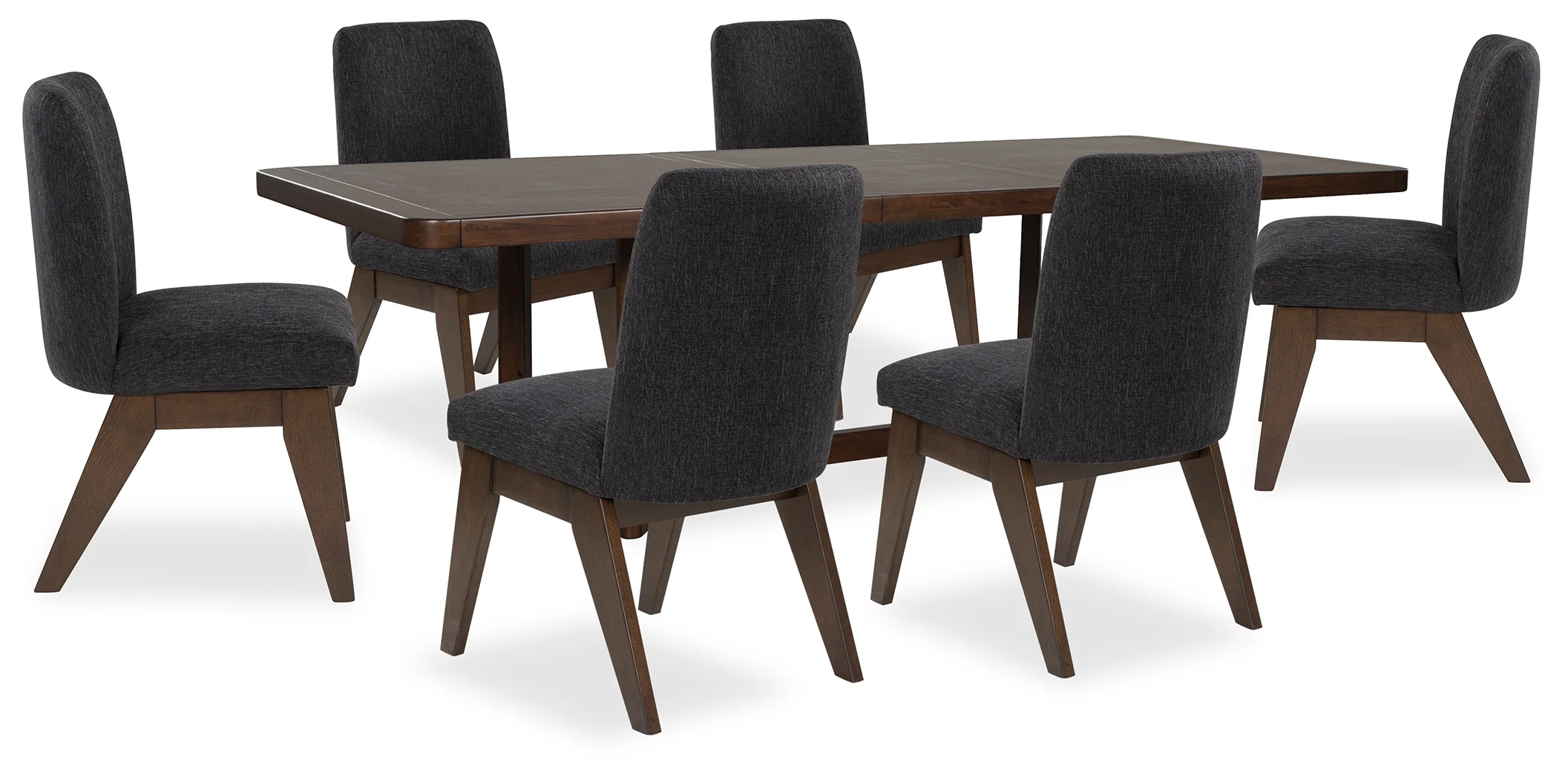 Dilenno Dark Brown Extension Dining Table and 6 Chairs - Image 2