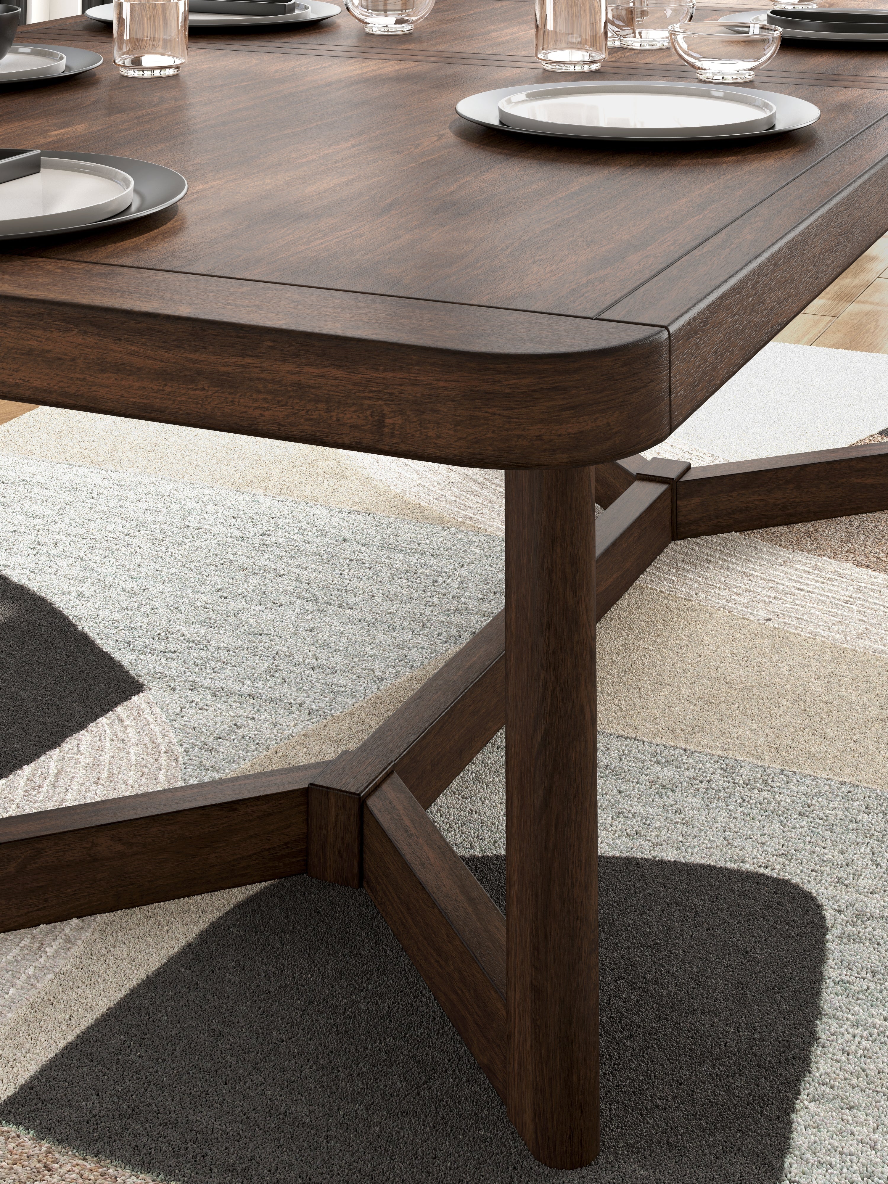 Dilenno Dark Brown RECT Dining Room EXT Table (Online Special Price) - Image 7