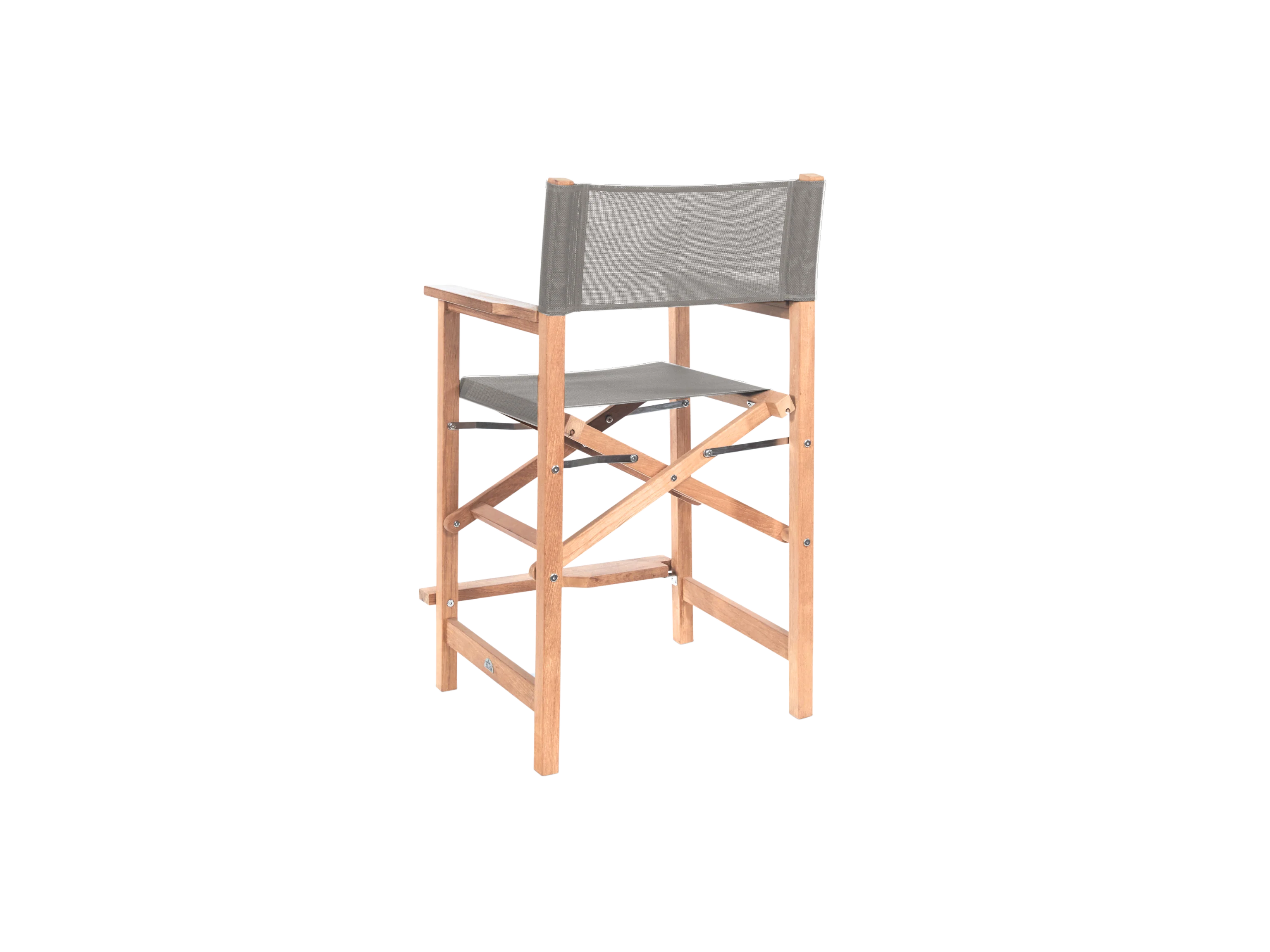 Director 5-Piece Rectangular Teak Taupe Outdoor Counter Height Dining Set with Folding Armchairs - Image 5