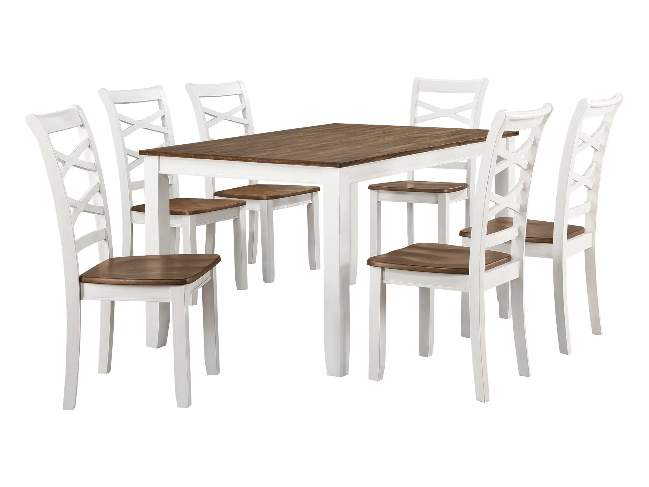 Dobson Cherry/White 7-Piece Pack Dinette Set
