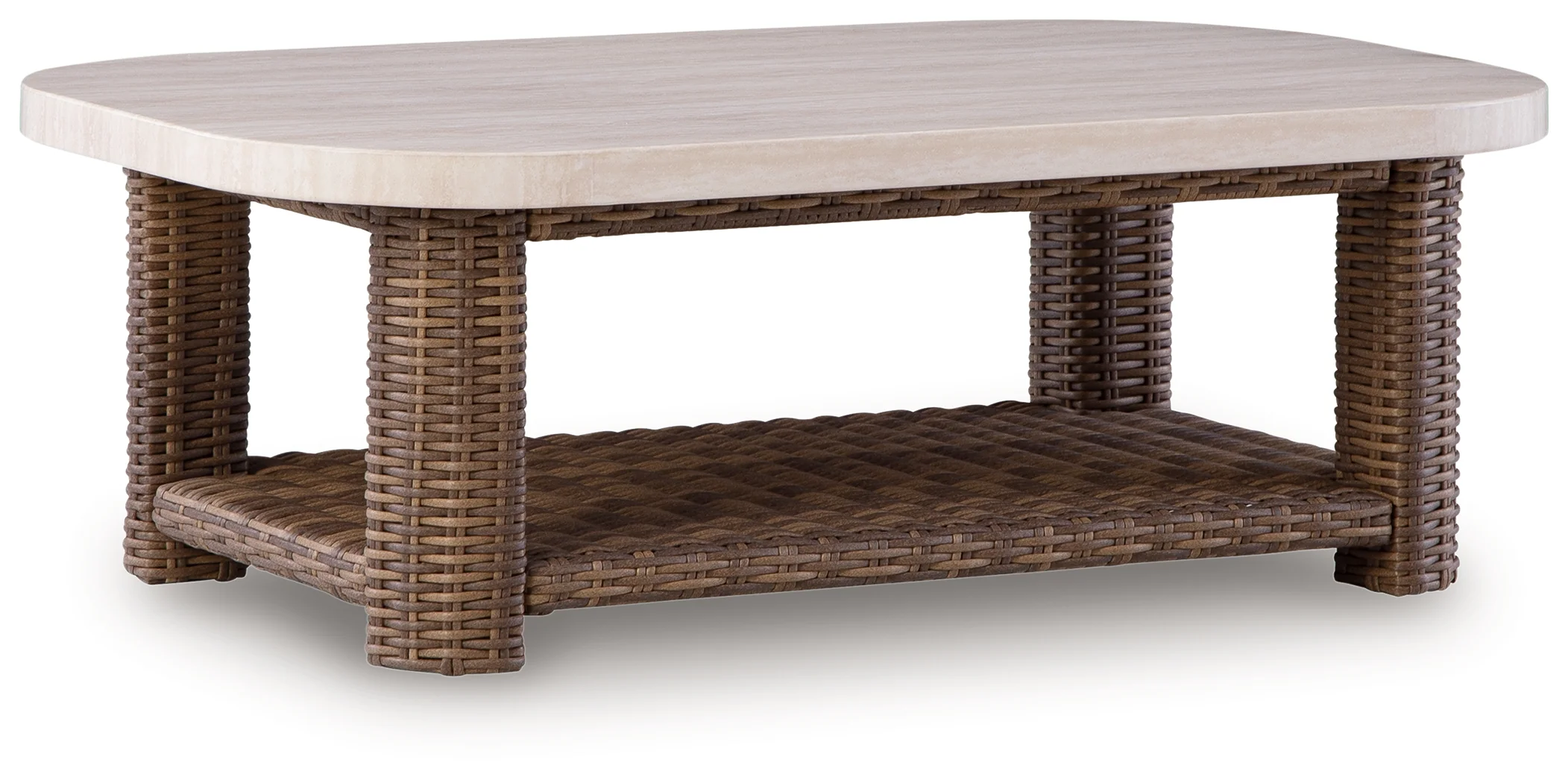 Dolan Creek Beige/Brown Rectangular Cocktail Table - Image 3