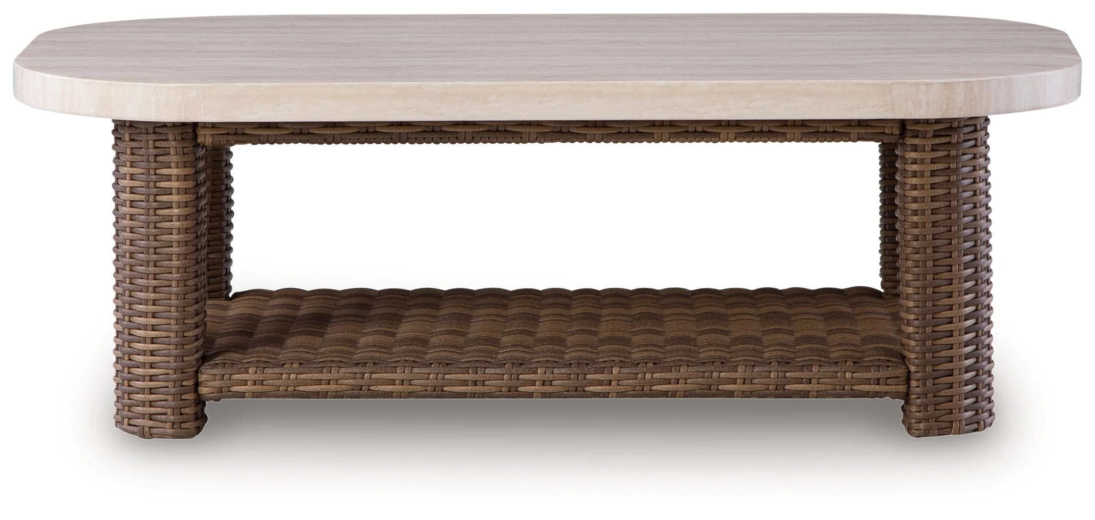 Dolan Creek Beige/Brown Rectangular Cocktail Table - Image 4