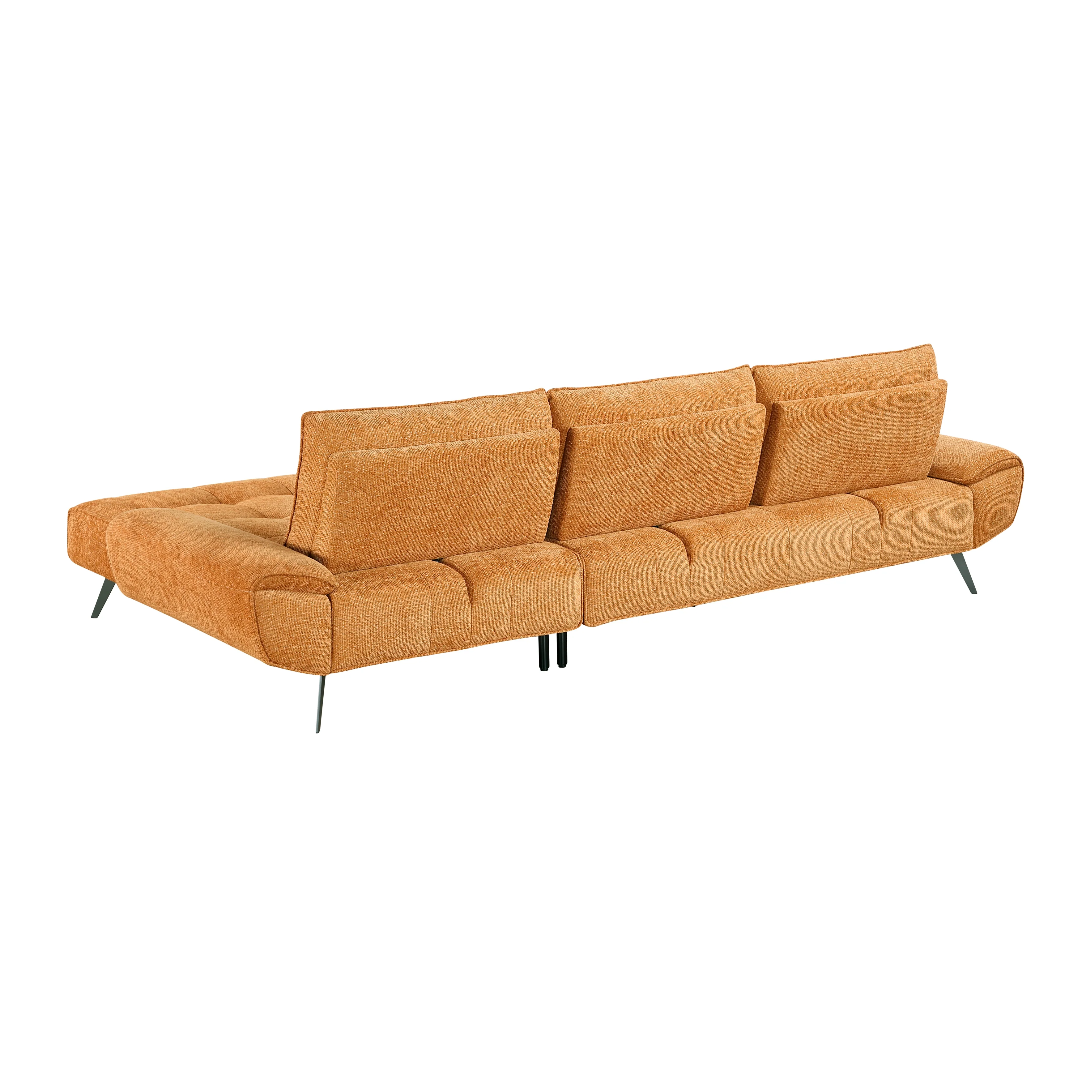 Dominic Orange 2-Piece Sectional with Right Chaise and Dual-position Backs - Image 4