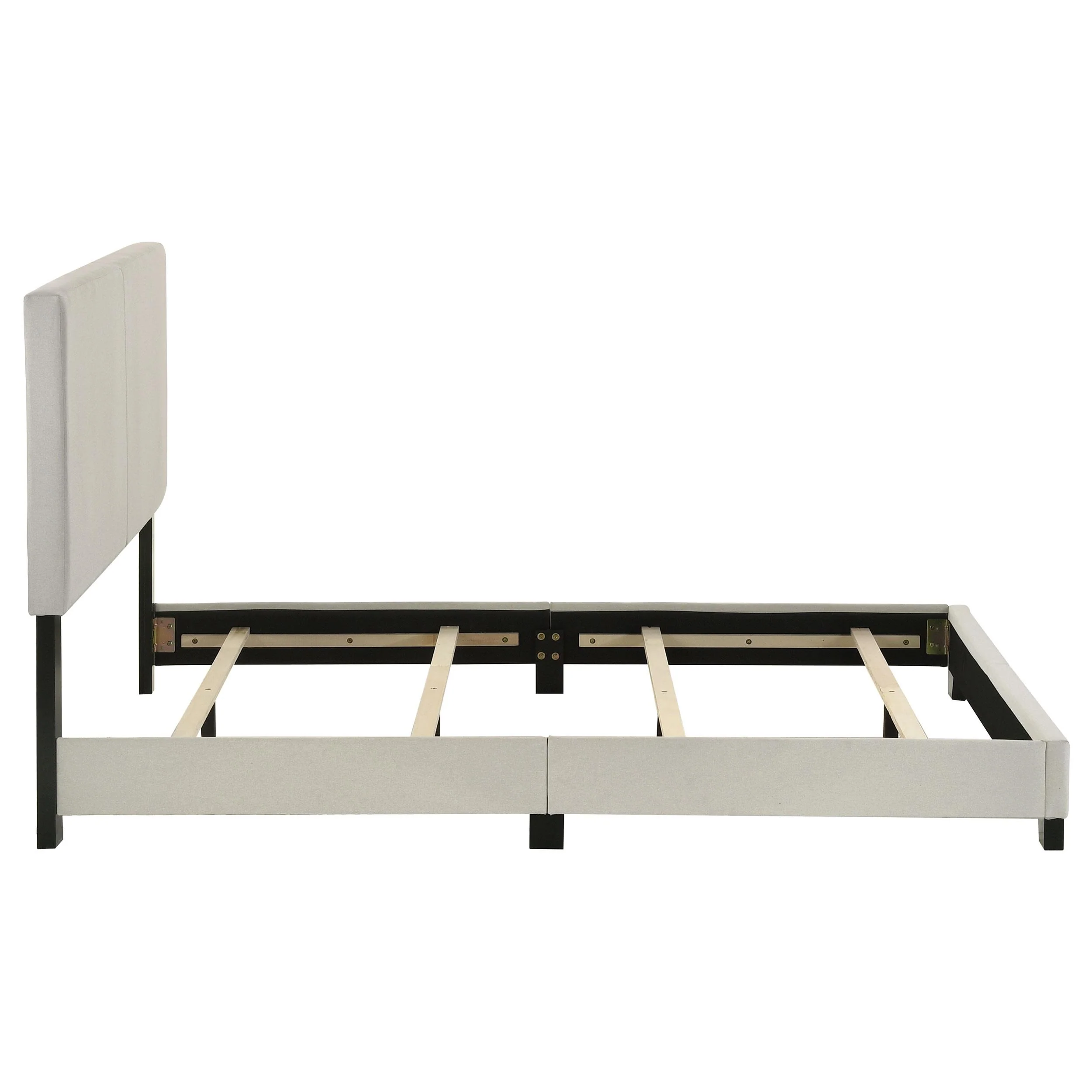Dorian Cream Fabric Upholstered Full Panel Bed - Image 6