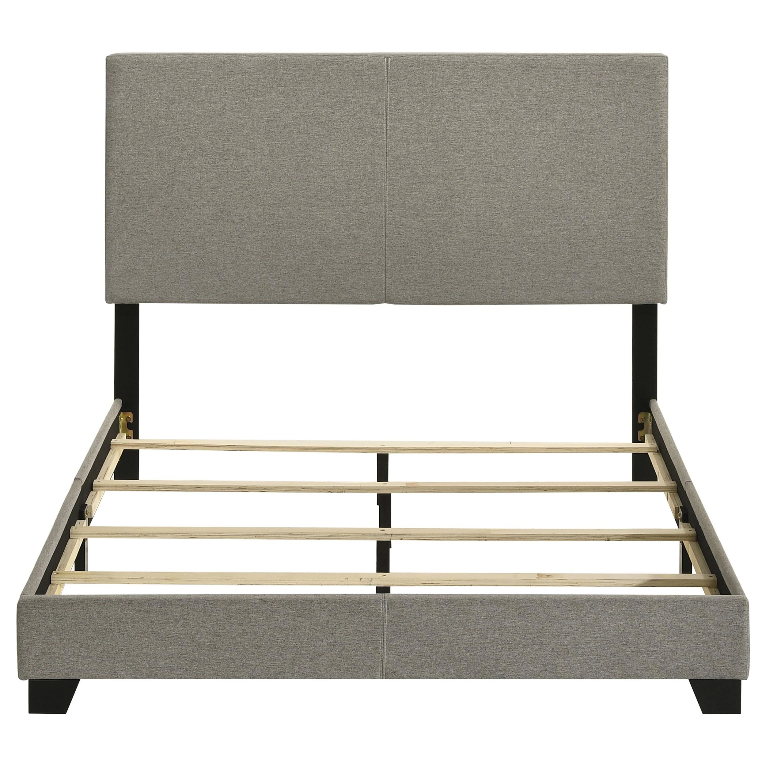 Dorian Taupe Fabric Upholstered Full Panel Bed - Image 4