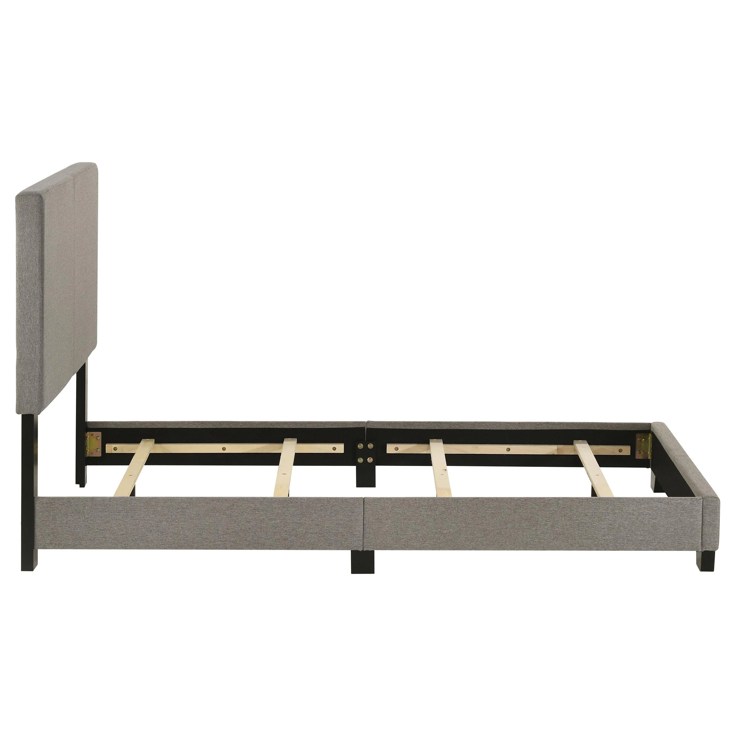 Dorian Taupe Fabric Upholstered Twin Panel Bed - Image 6