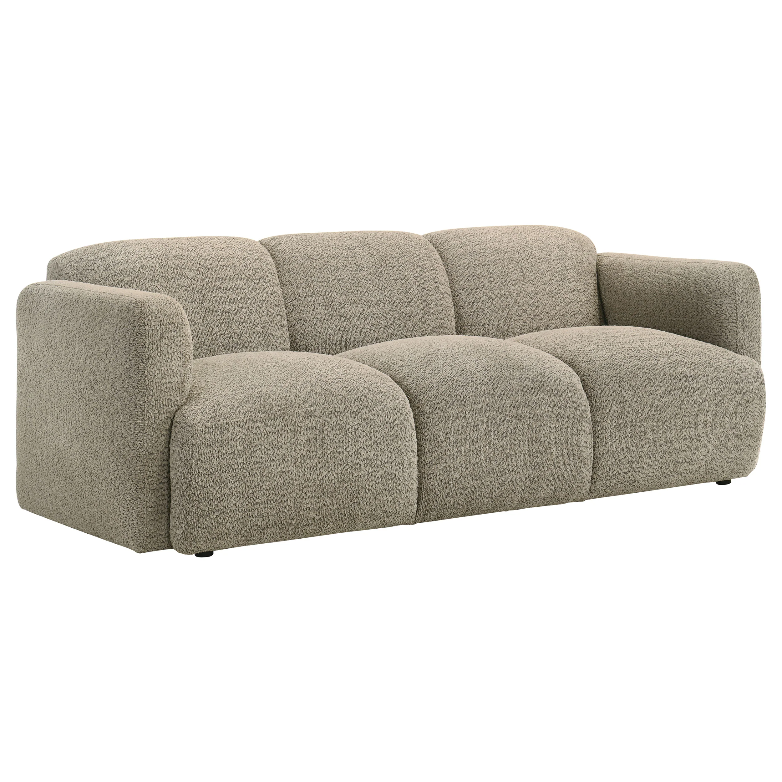 Dorset Brown 2-piece Upholstered Round Track Arm Sofa Set - Image 2