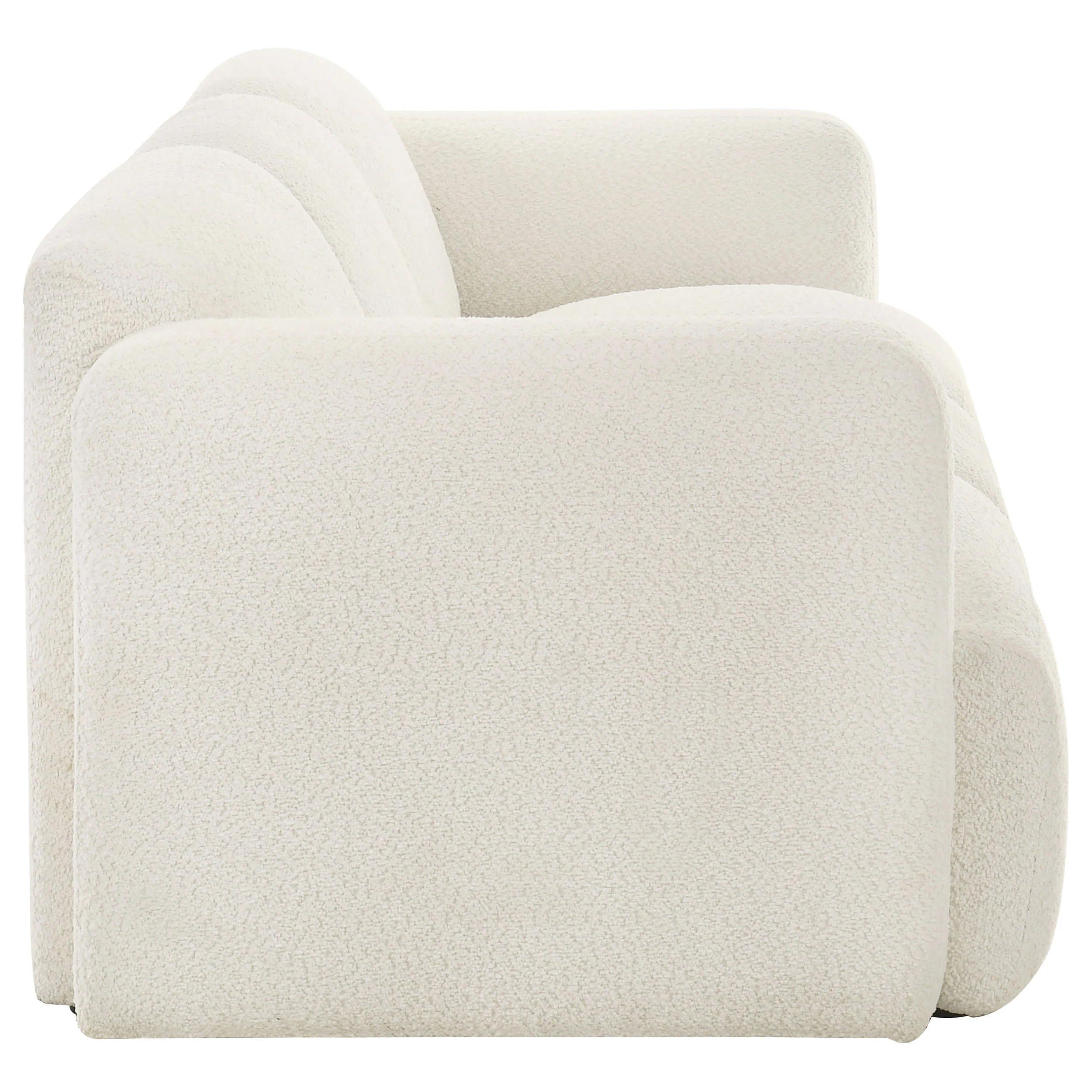 Dorset White 2-piece Upholstered Round Track Arm Sofa Set - Image 5